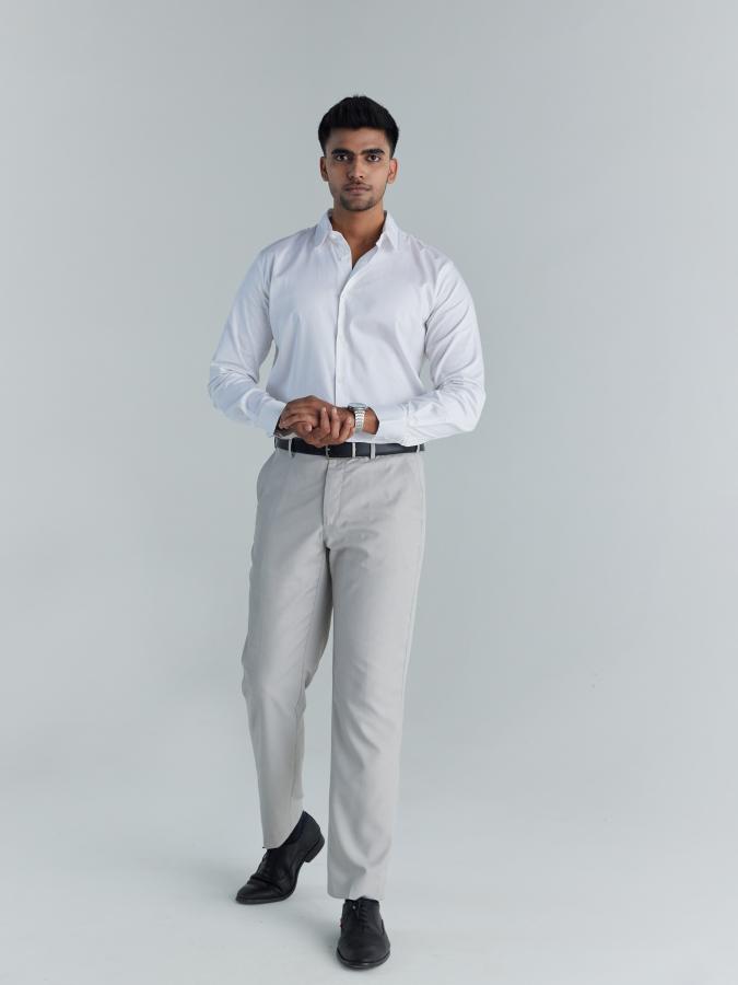Men White Formal Shirt