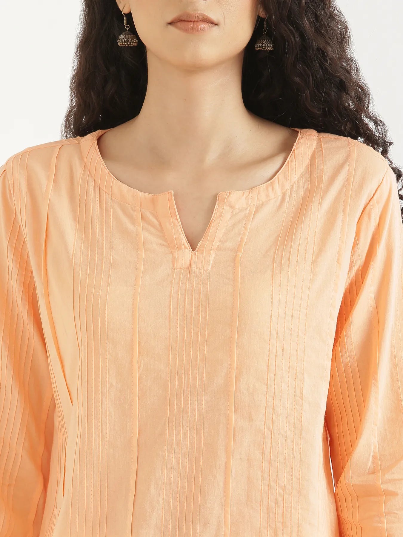 Women Peach Everyday Cotton Top
