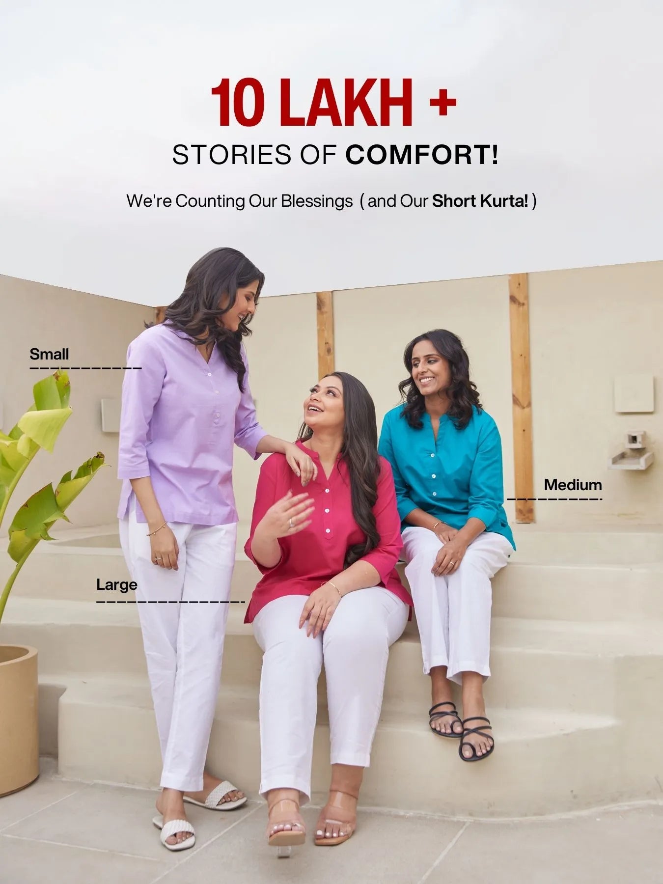 Pick Any 2 Women Airy Linen Short Kurta