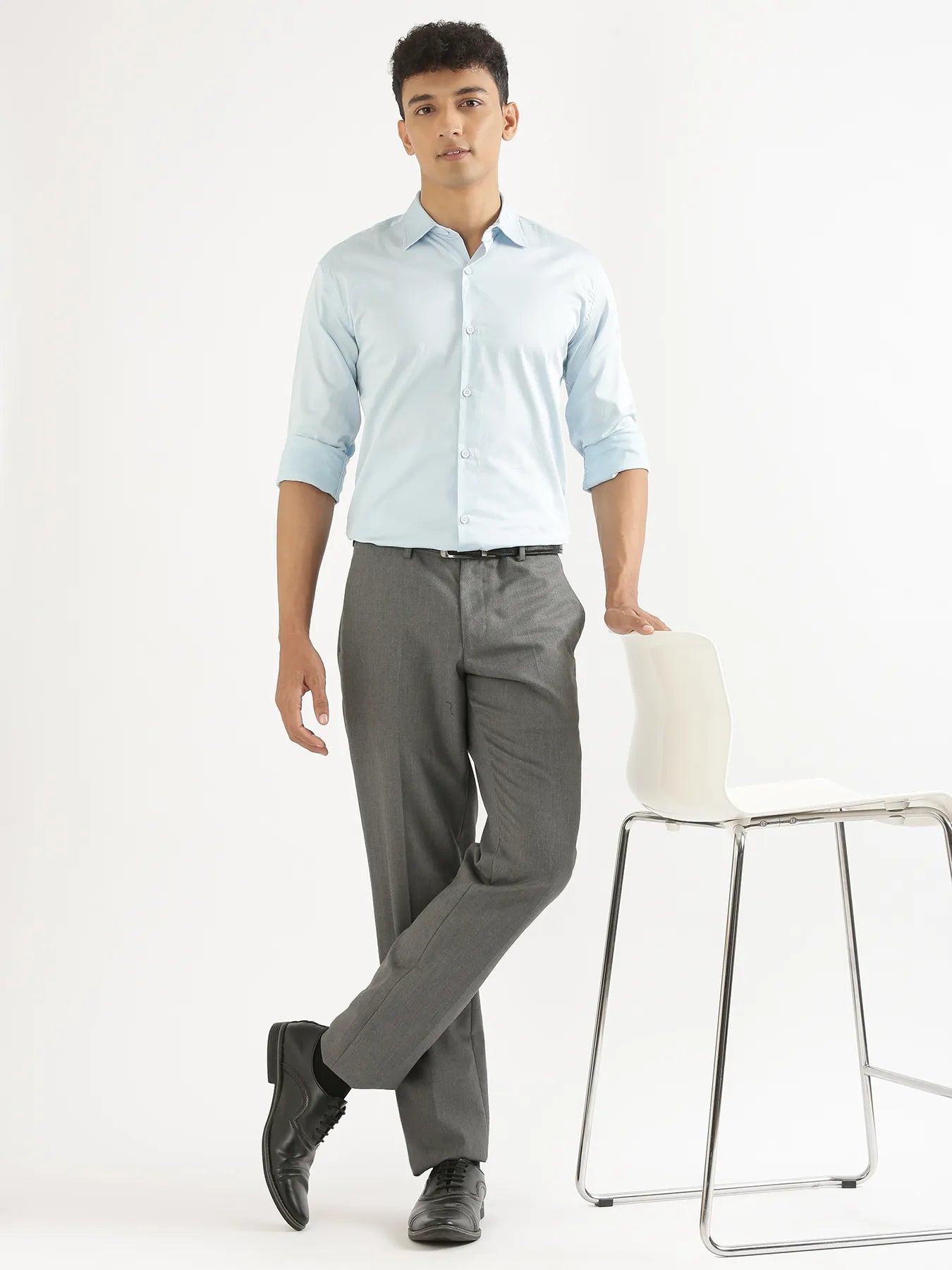 Men Light Blue Formal Shirt