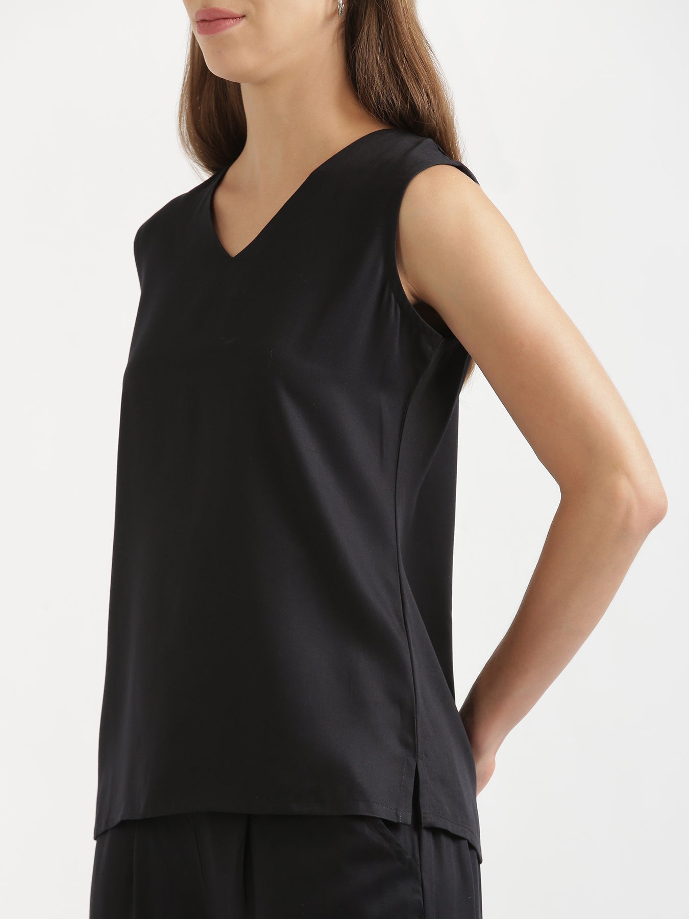 Black Viscose Coord Set