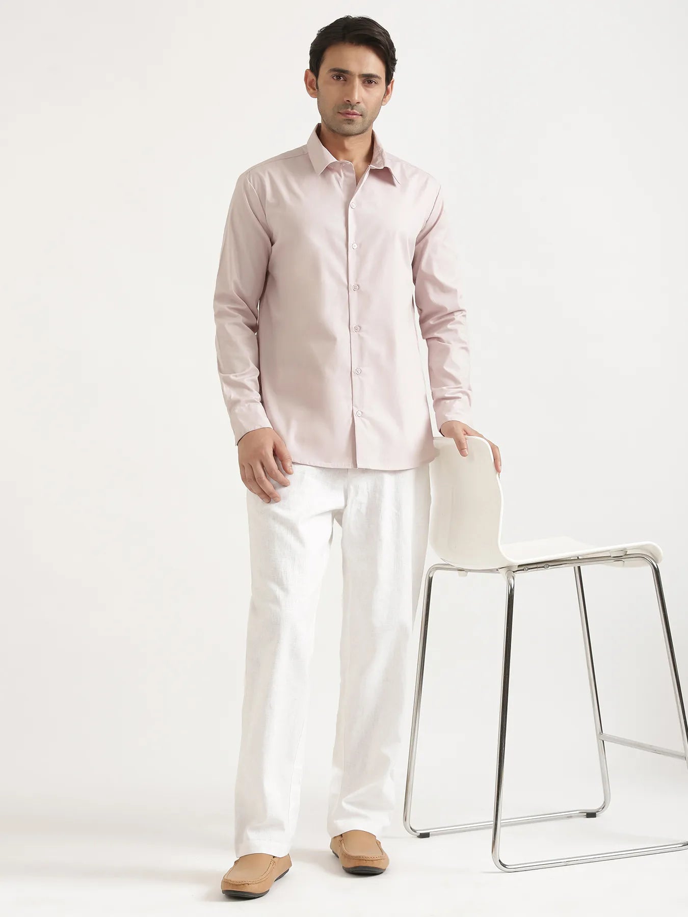Men Mauve Pink Better Cotton Full Sleeve Shirt