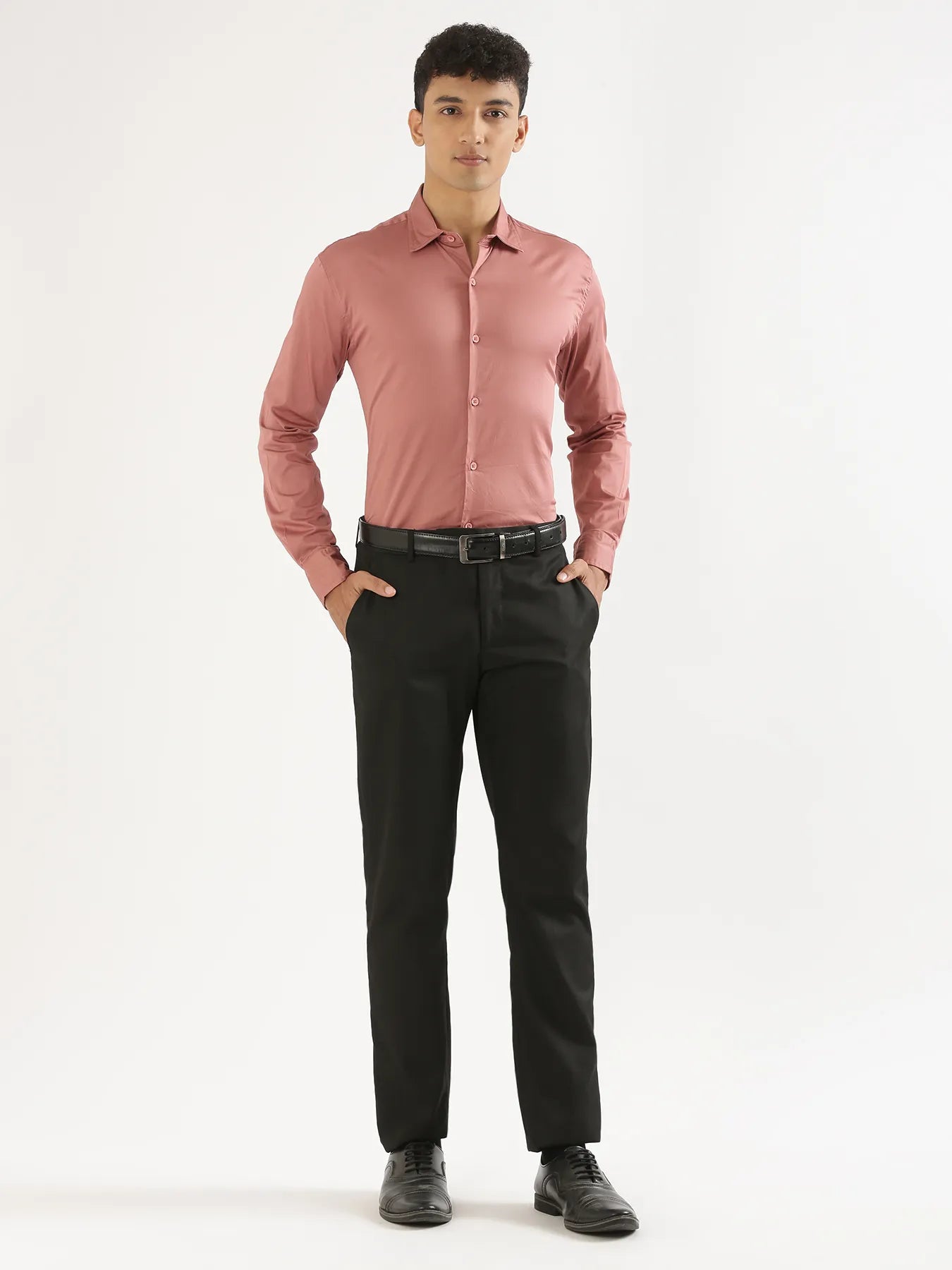 Men Rose Taupe Formal Shirt