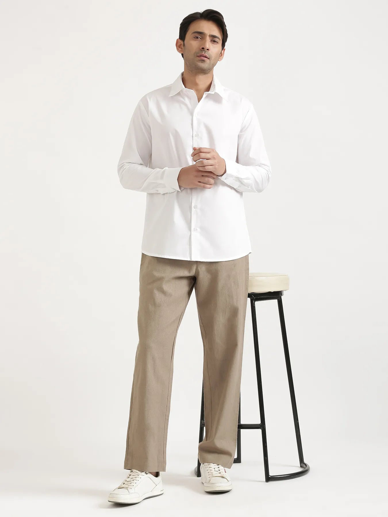 Men White Better Cotton Full Sleeve Shirt