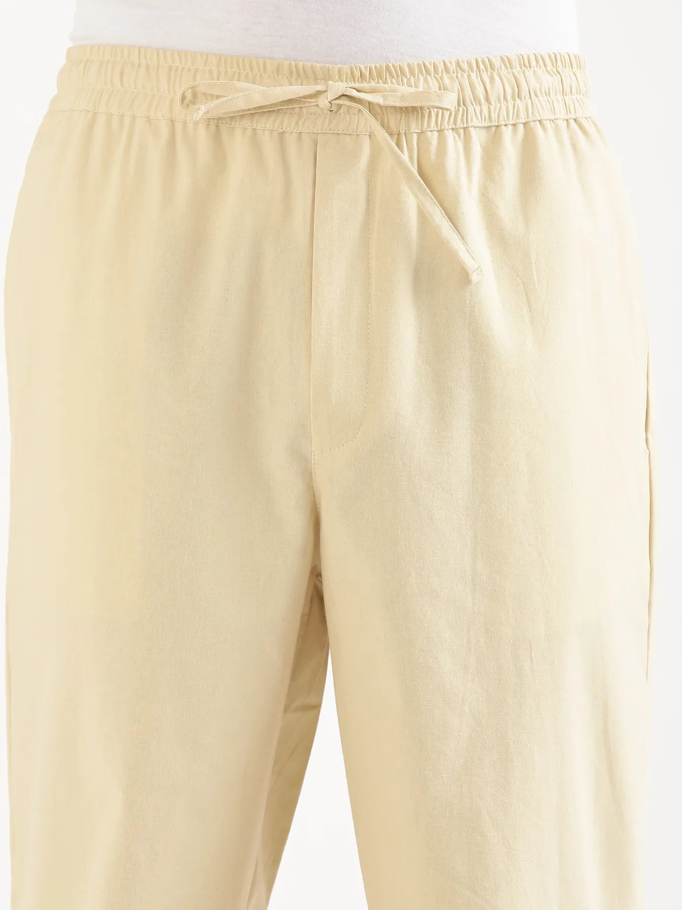 Men Beige Cotton Pant