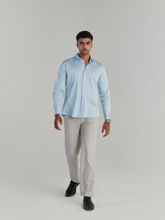 Men Light Blue Formal Shirt