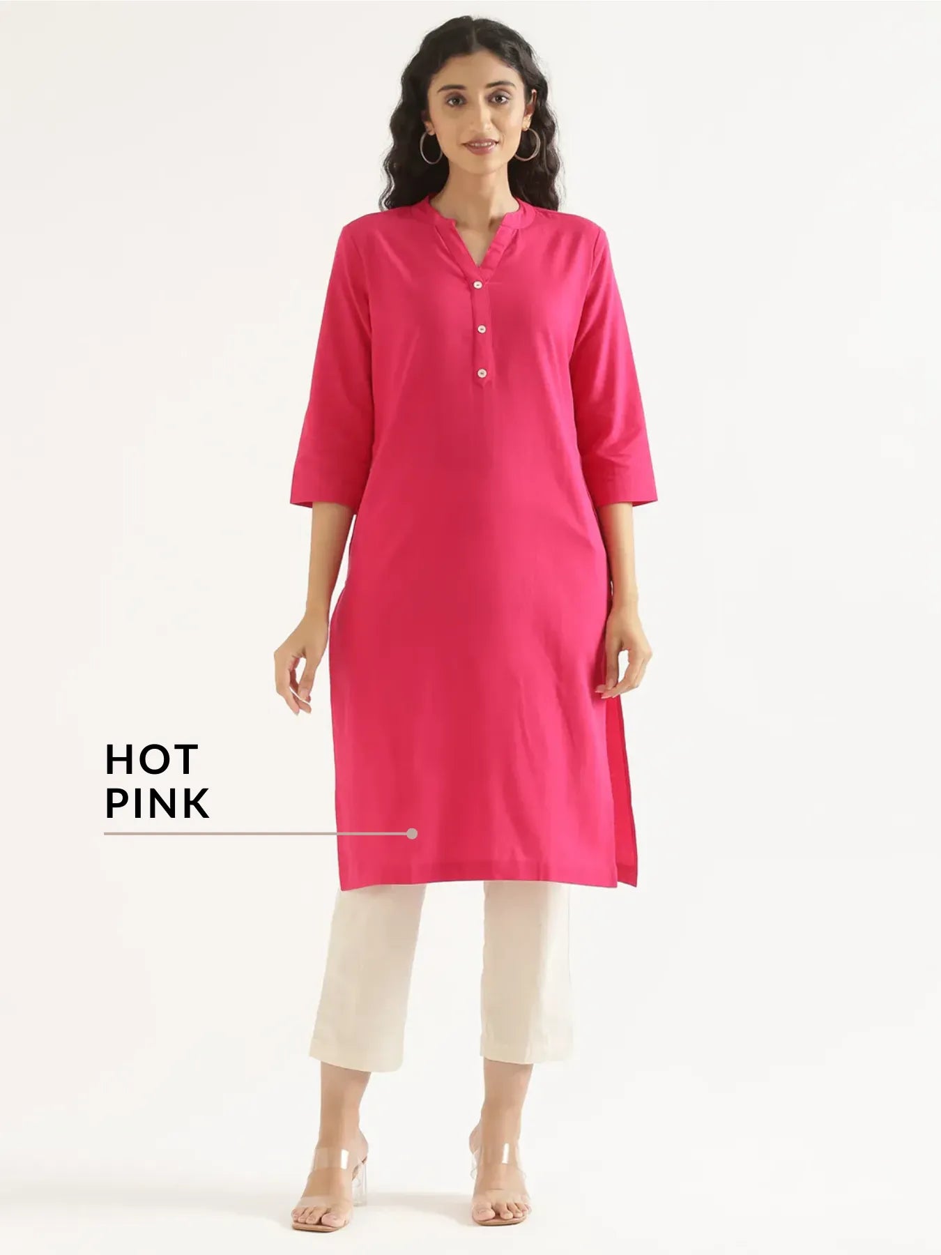 Pick Any 2 Women Airy Linen Long Kurta