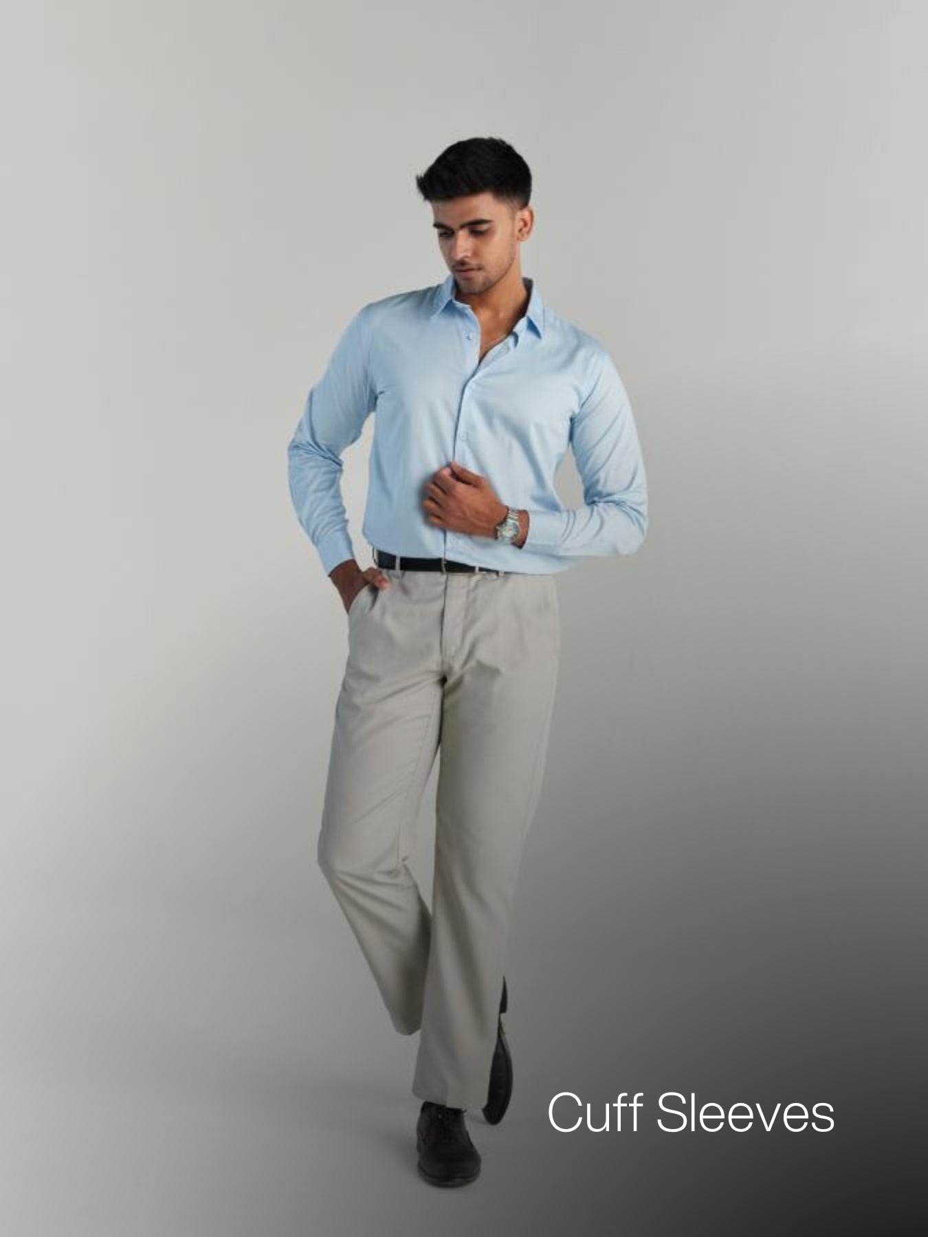 Men Light Blue Formal Shirt