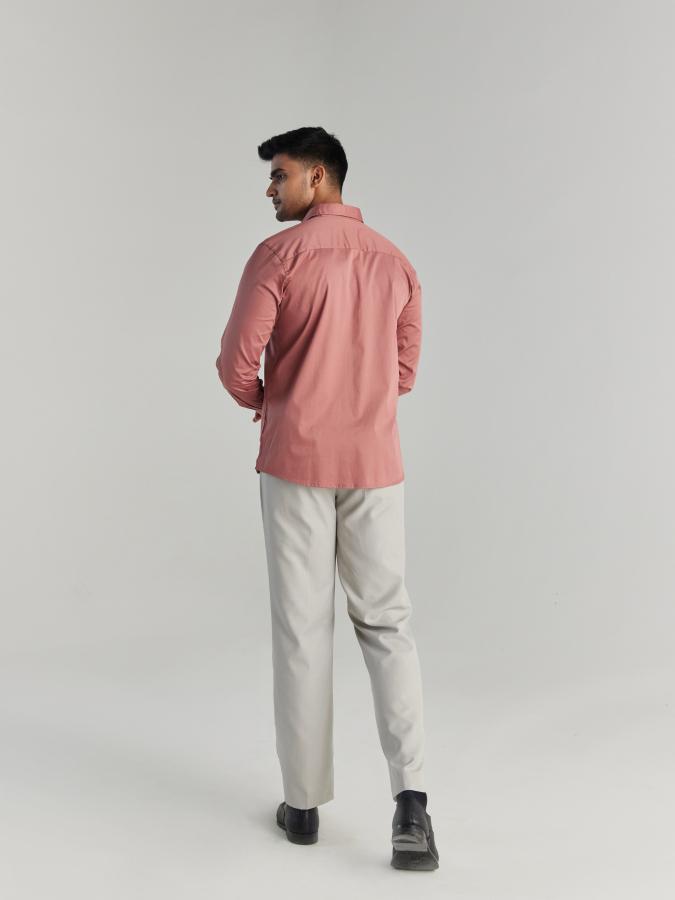 Men Rose Taupe Formal Shirt