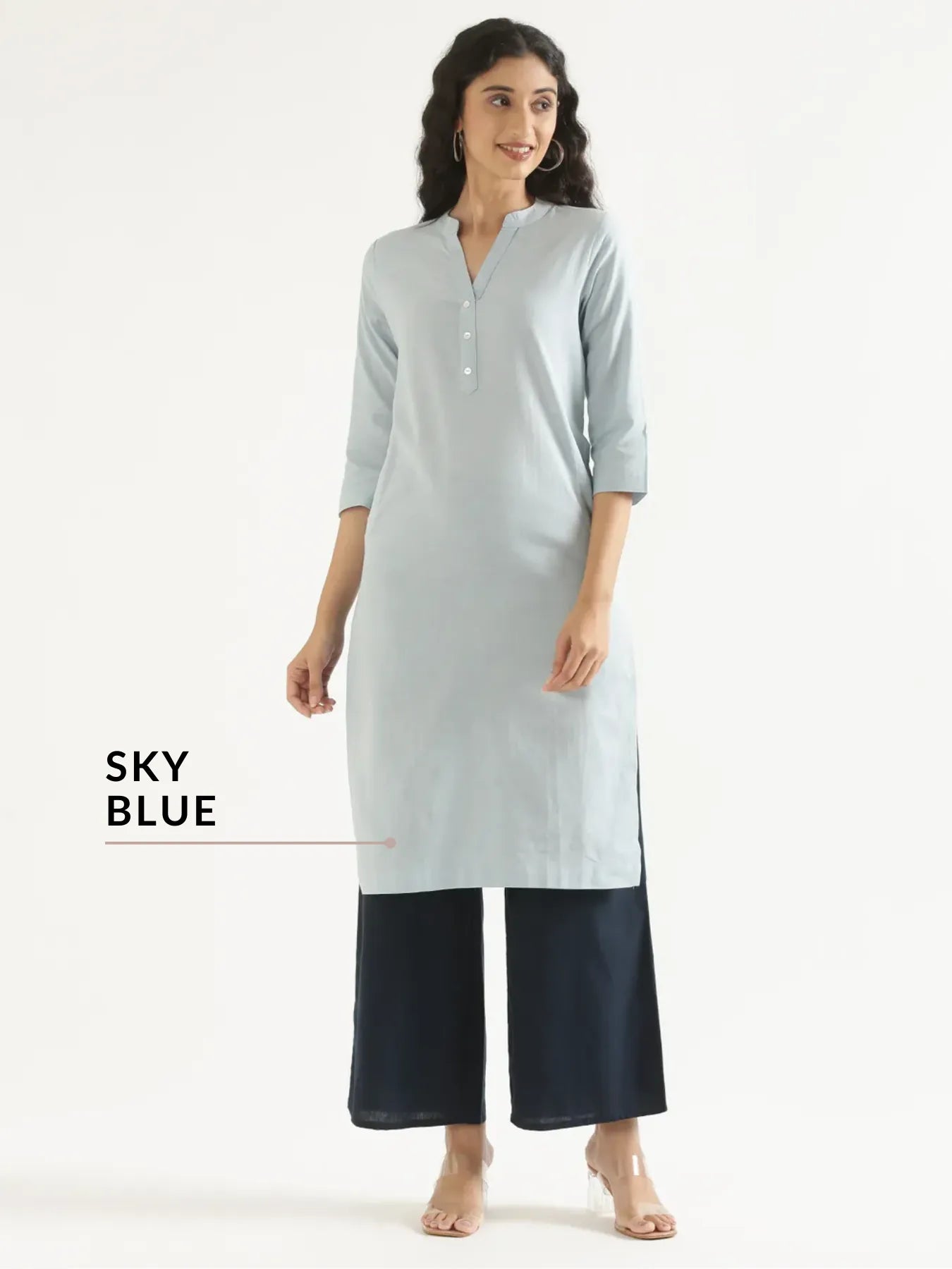 Pick Any 2 Women Airy Linen Long Kurta