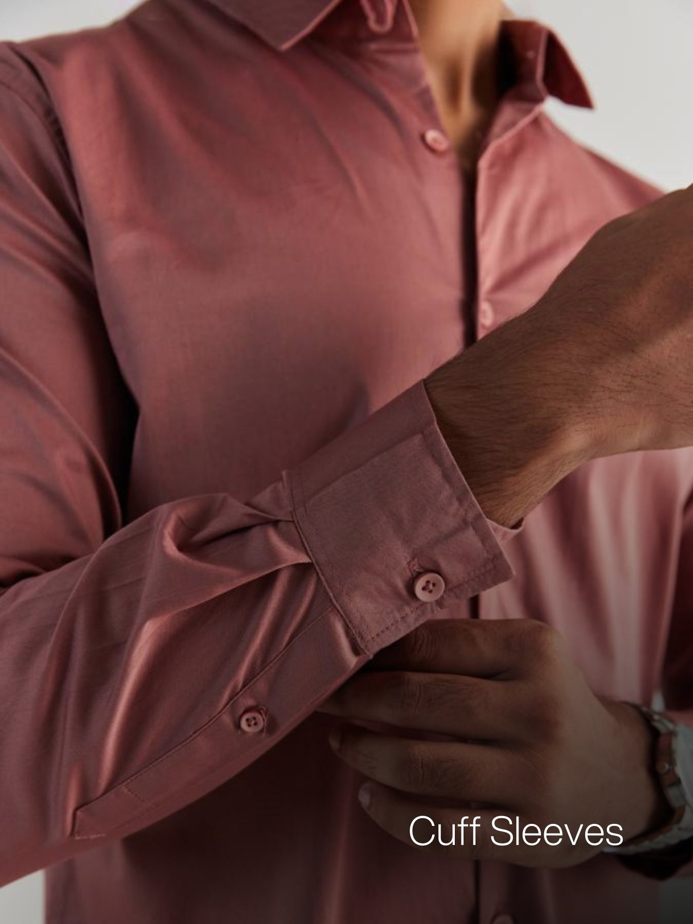 Men Rose Taupe Formal Shirt