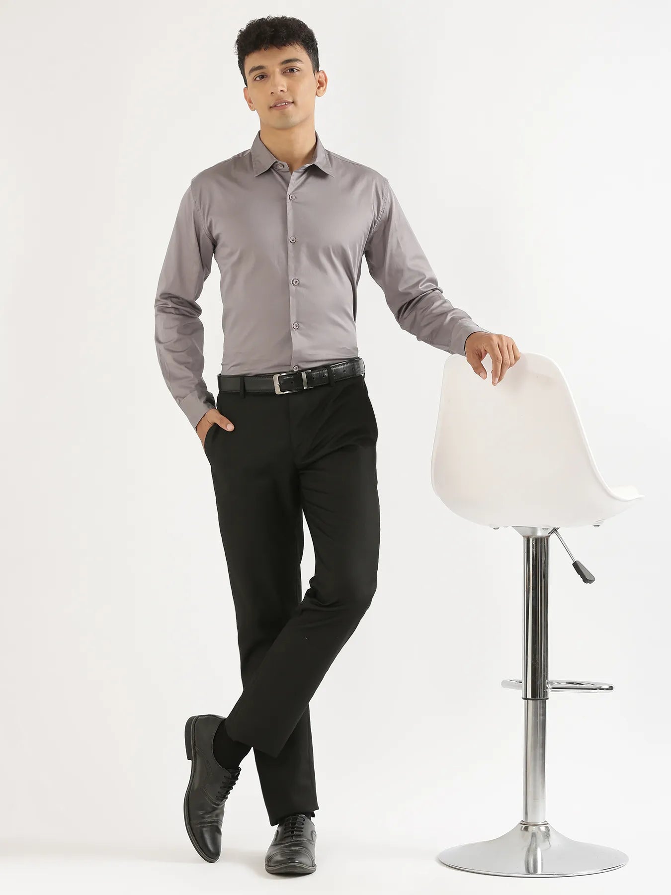 Men Grey Formal Shirt
