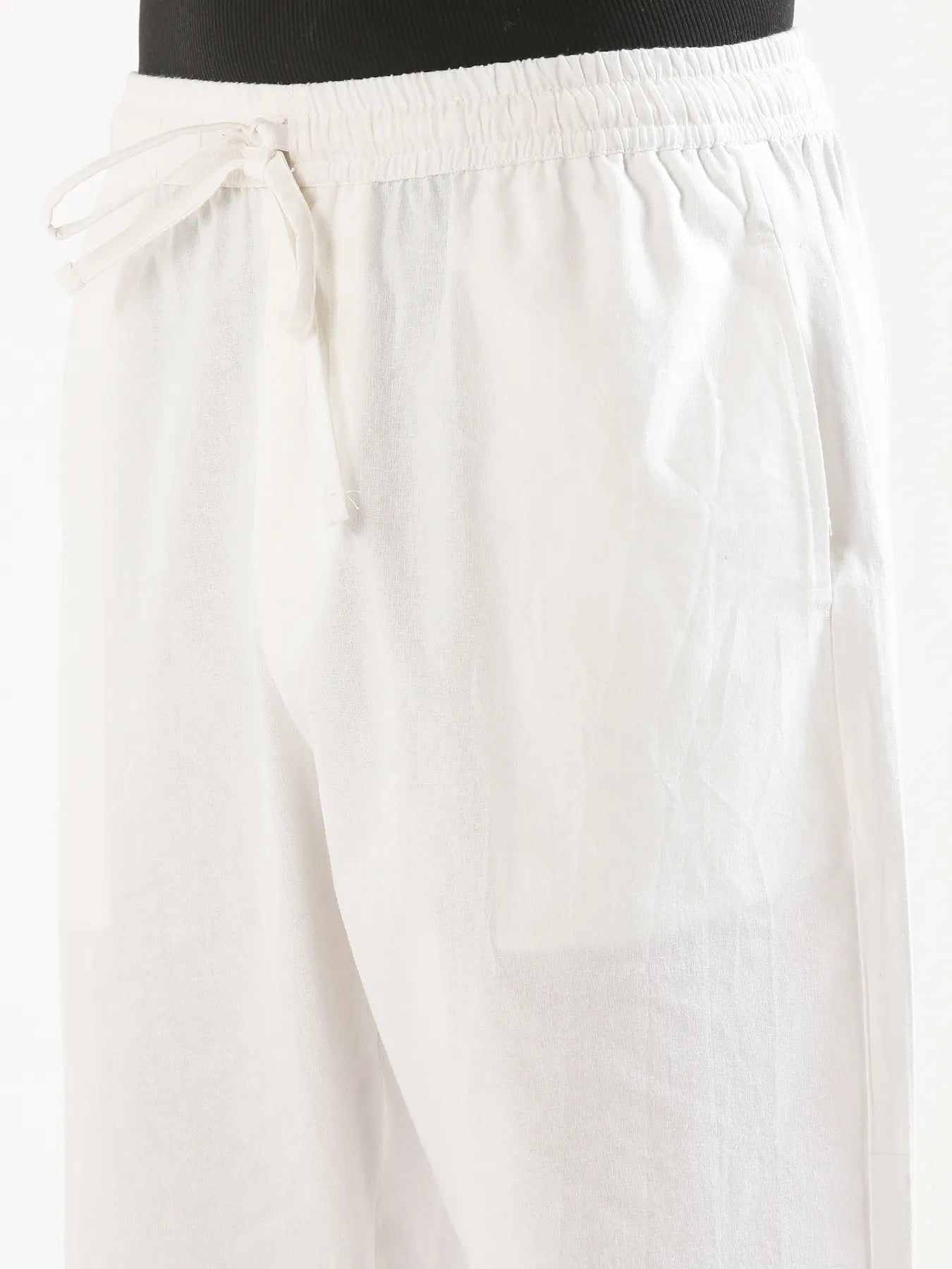 Men White Cotton Pant