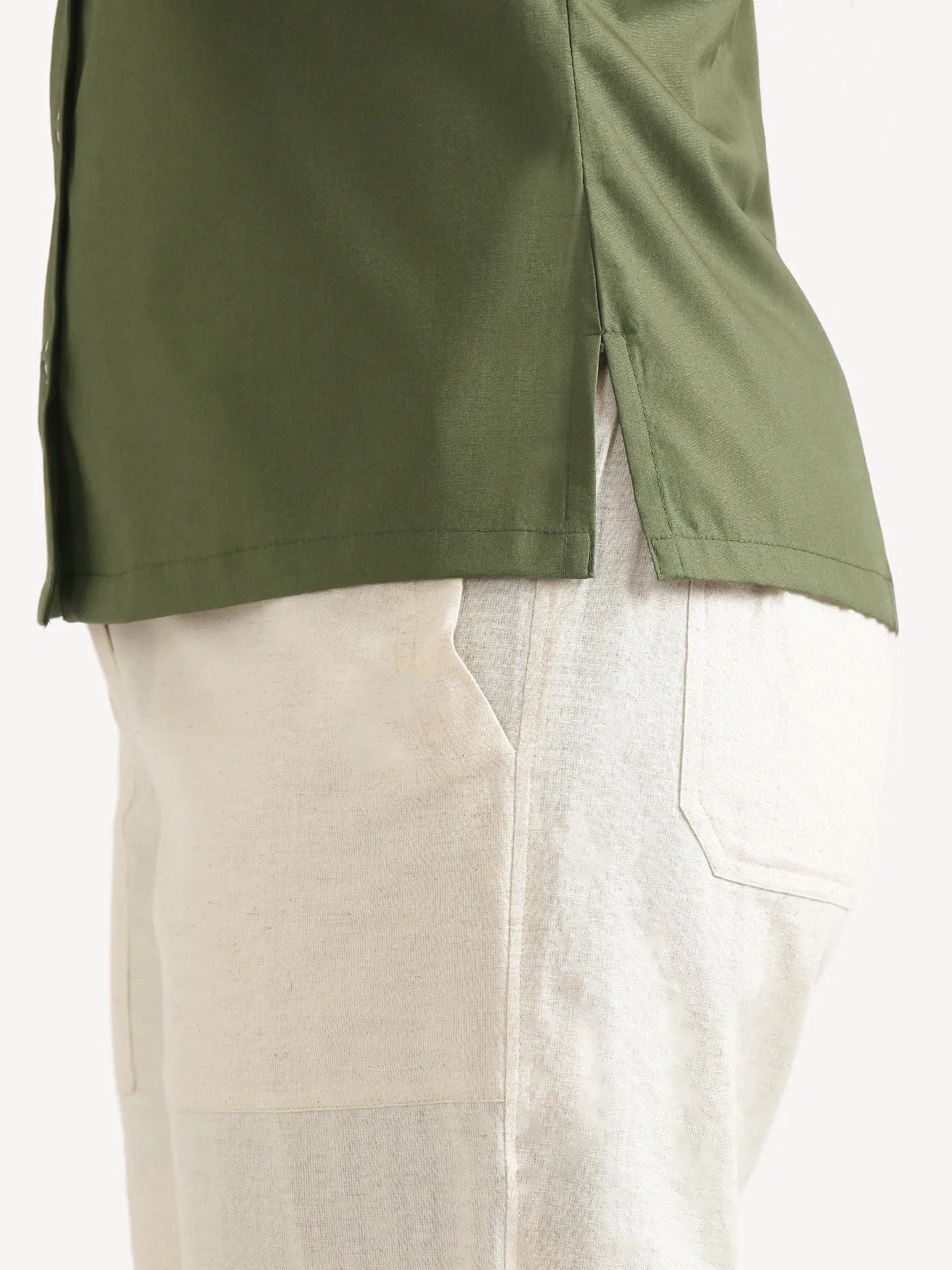 Women Forest Green Better Cotton Sleeveless Shirt