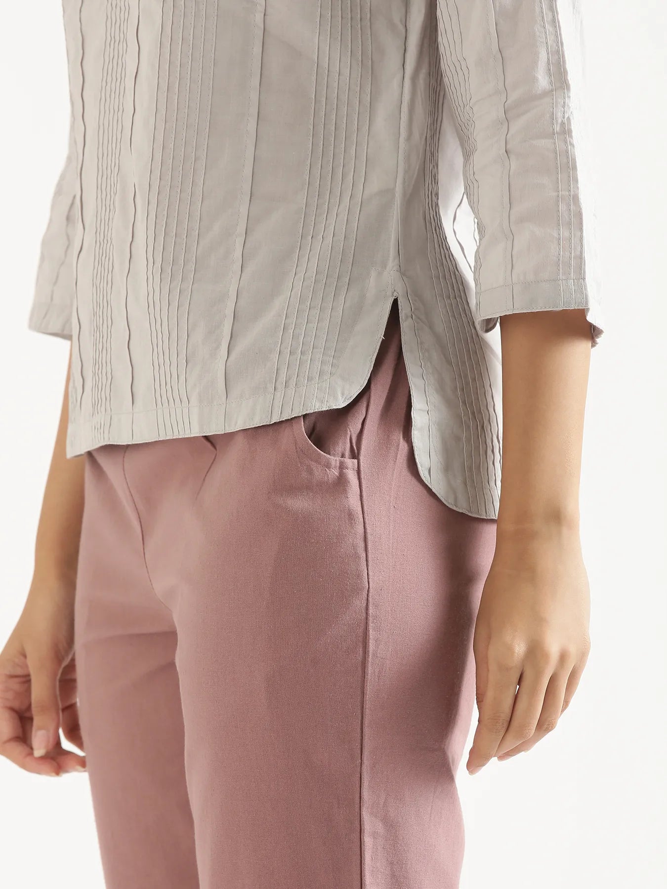 Women Grey Everyday Cotton Top