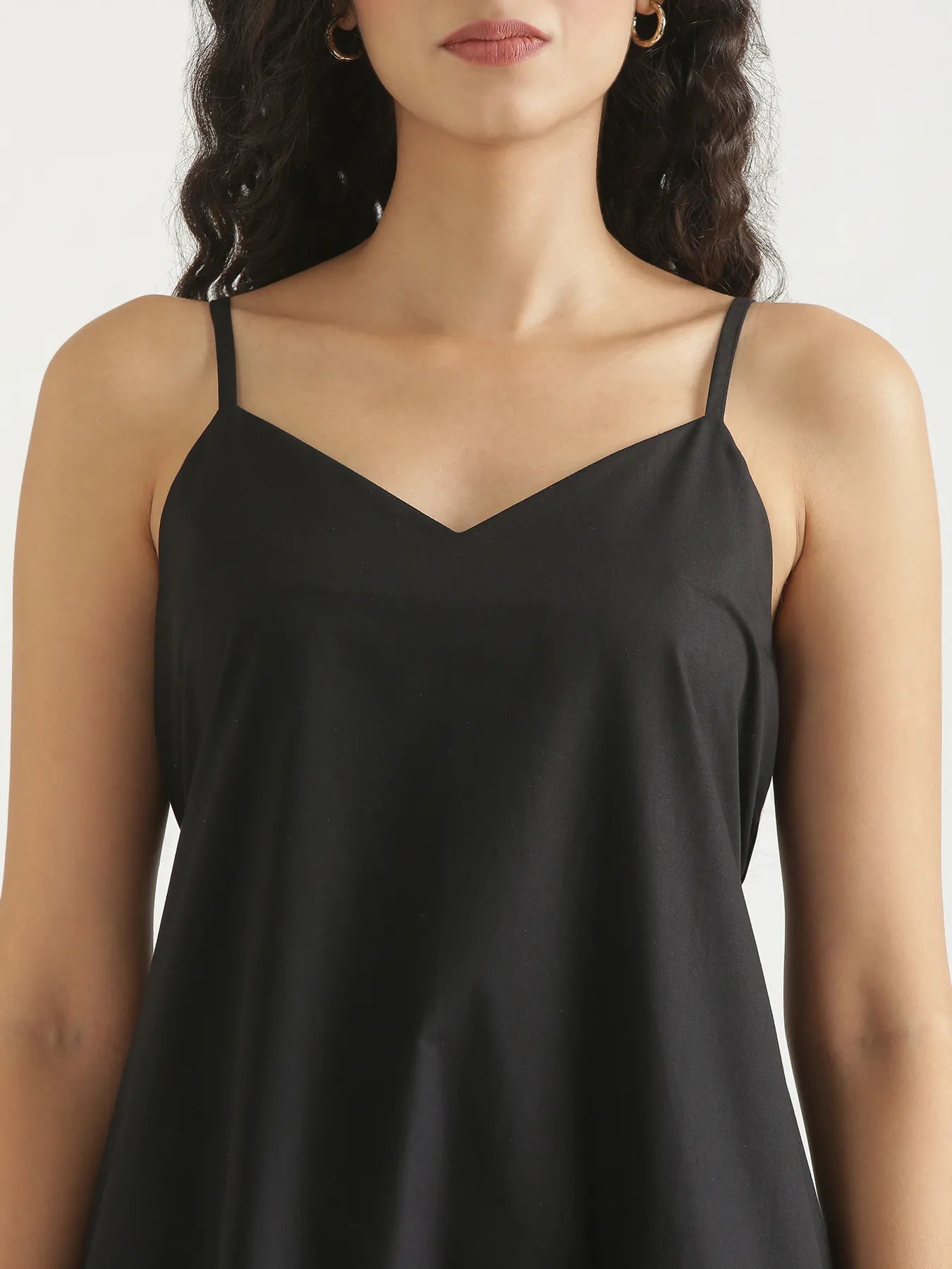 Women Black Better Cotton Tier Dress