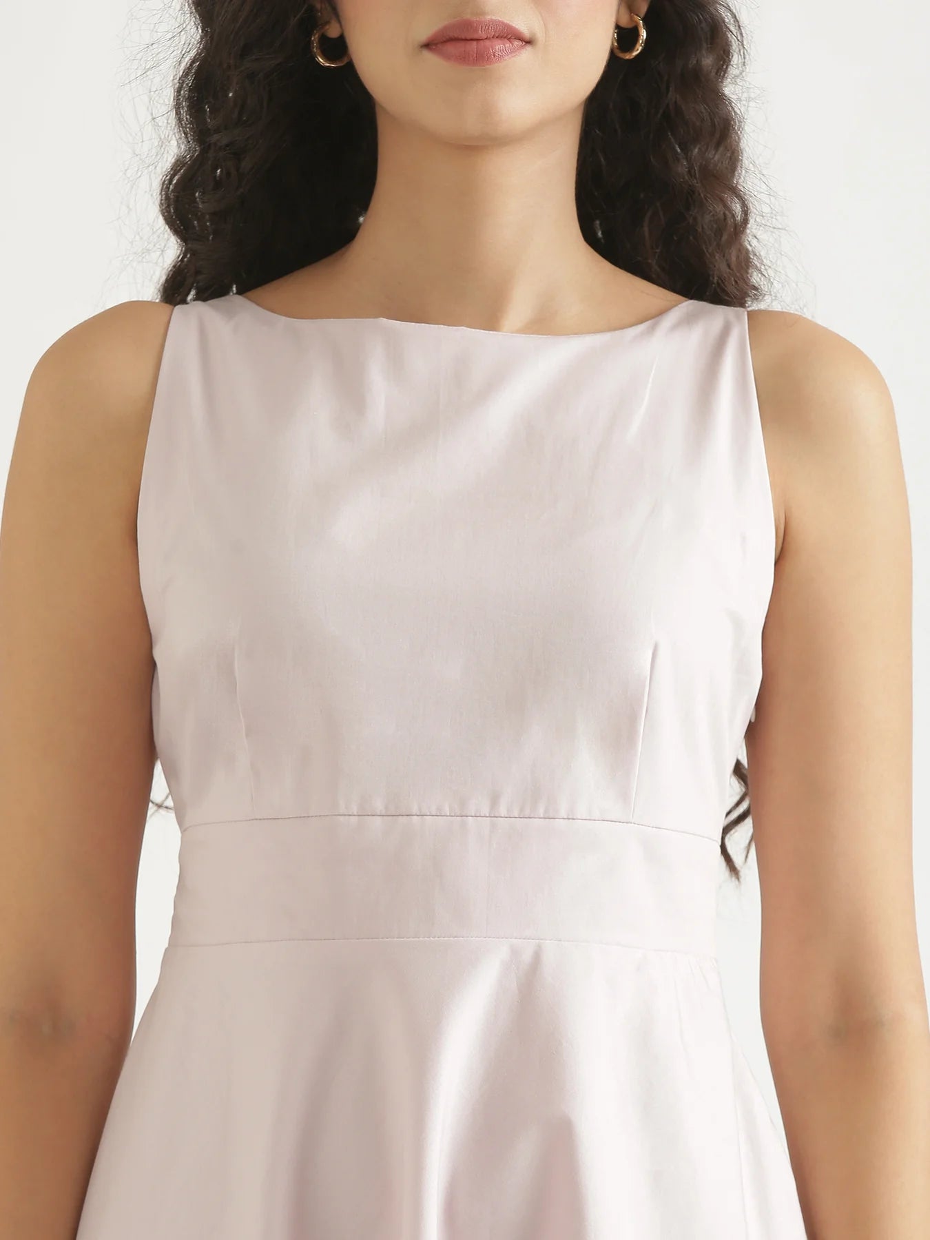 Women Mauve Pink Better Cotton Flared Dress