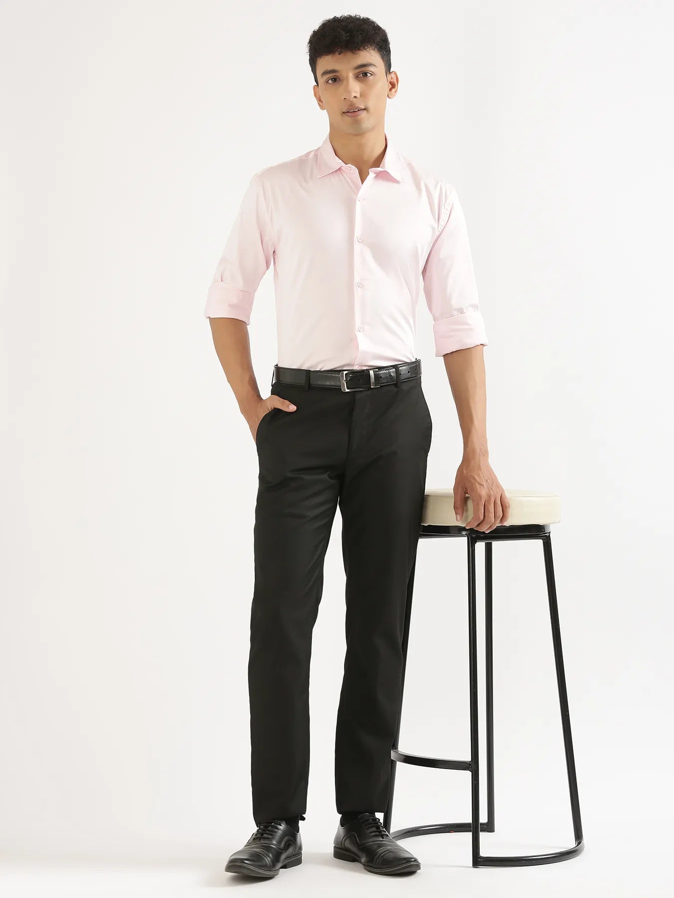 Men Light Pink Formal Shirt