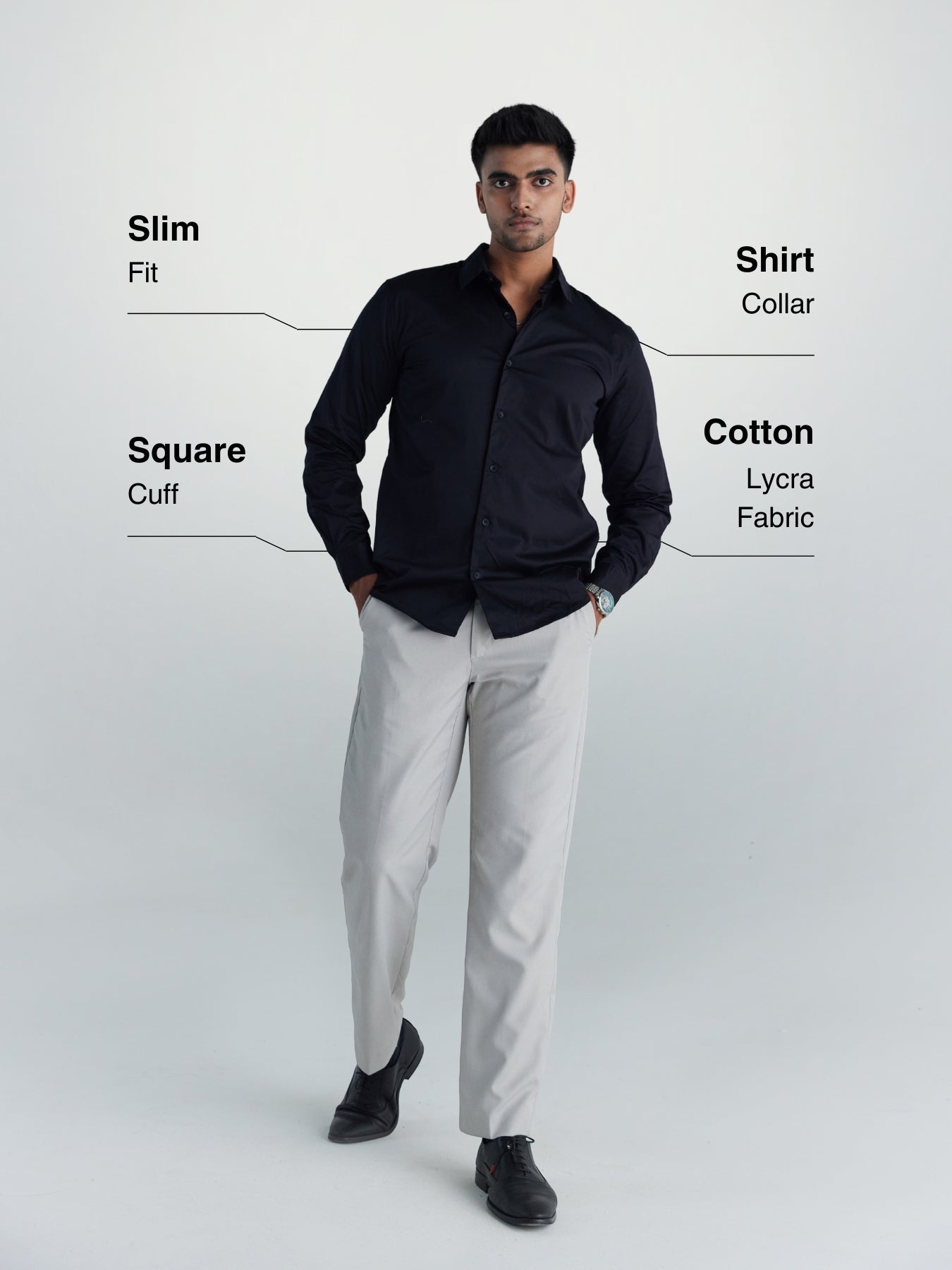 Men Black Formal Shirt
