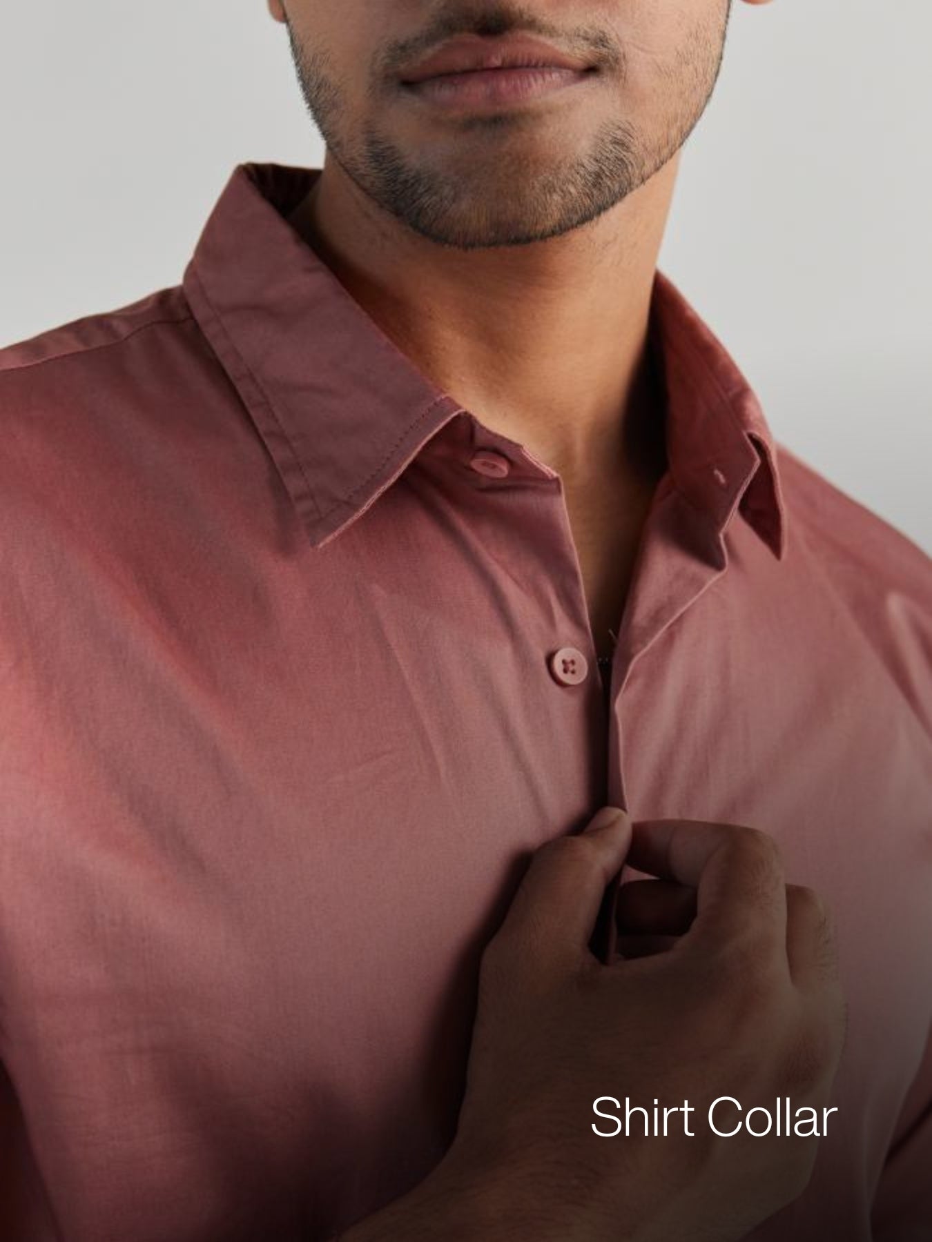 Men Rose Taupe Formal Shirt