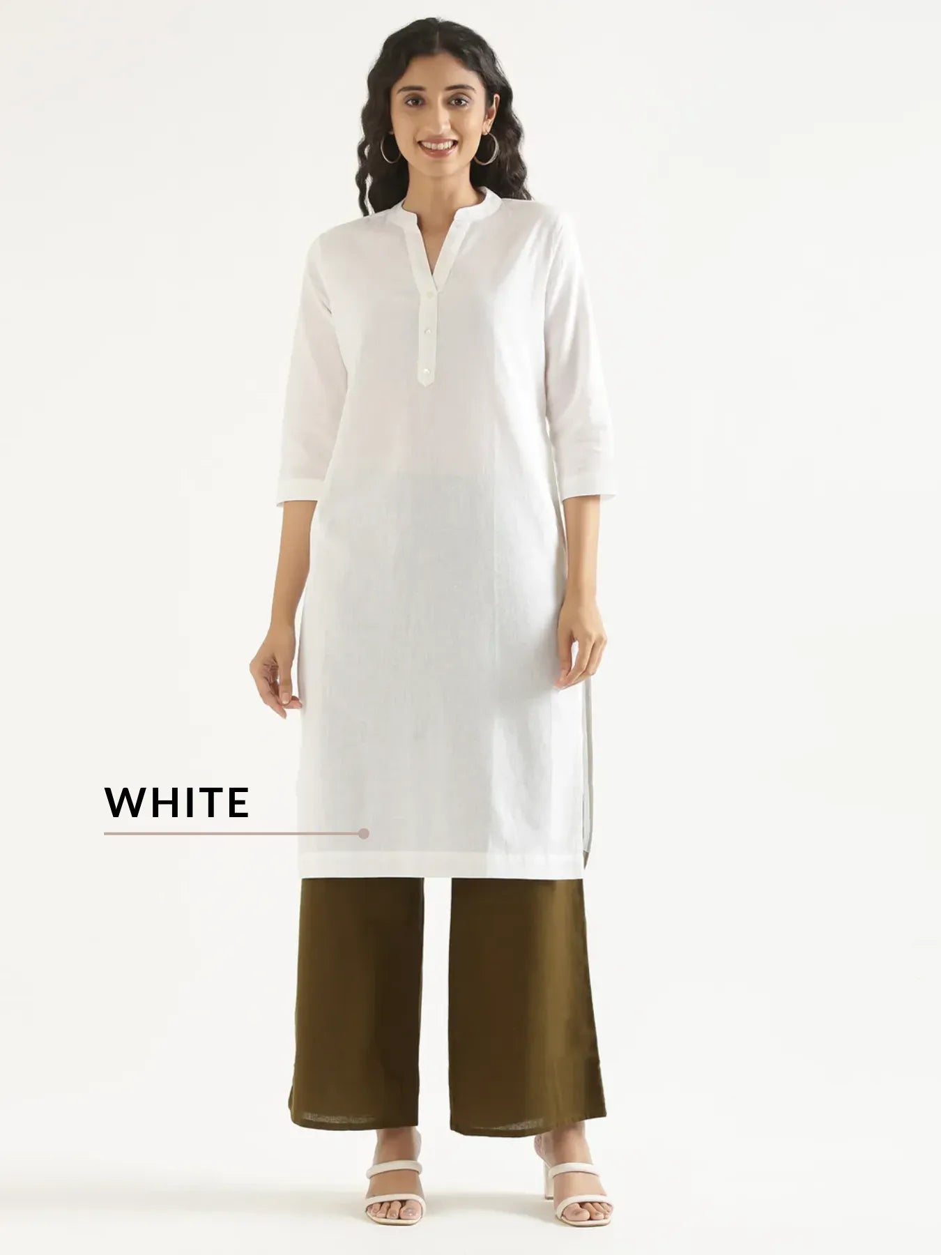 Pick Any 2 Women Airy Linen Long Kurta