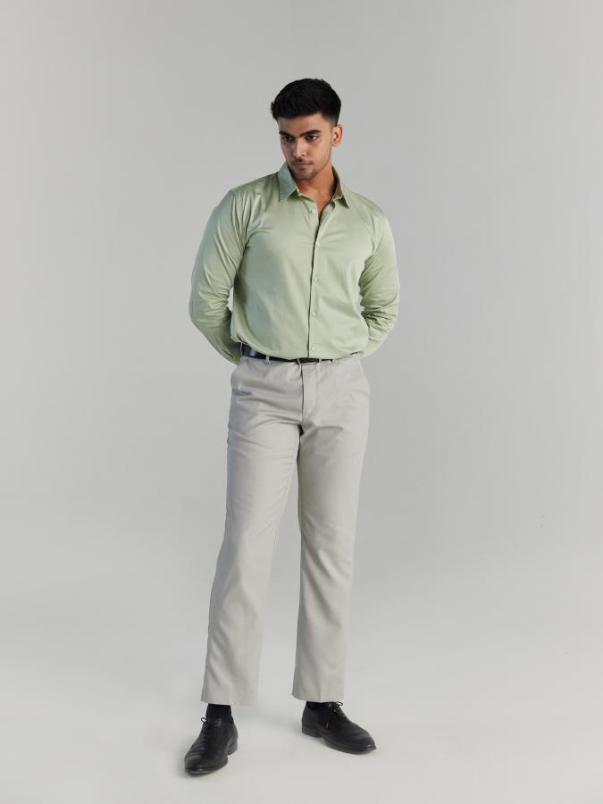 Men Mint Green Formal Shirt