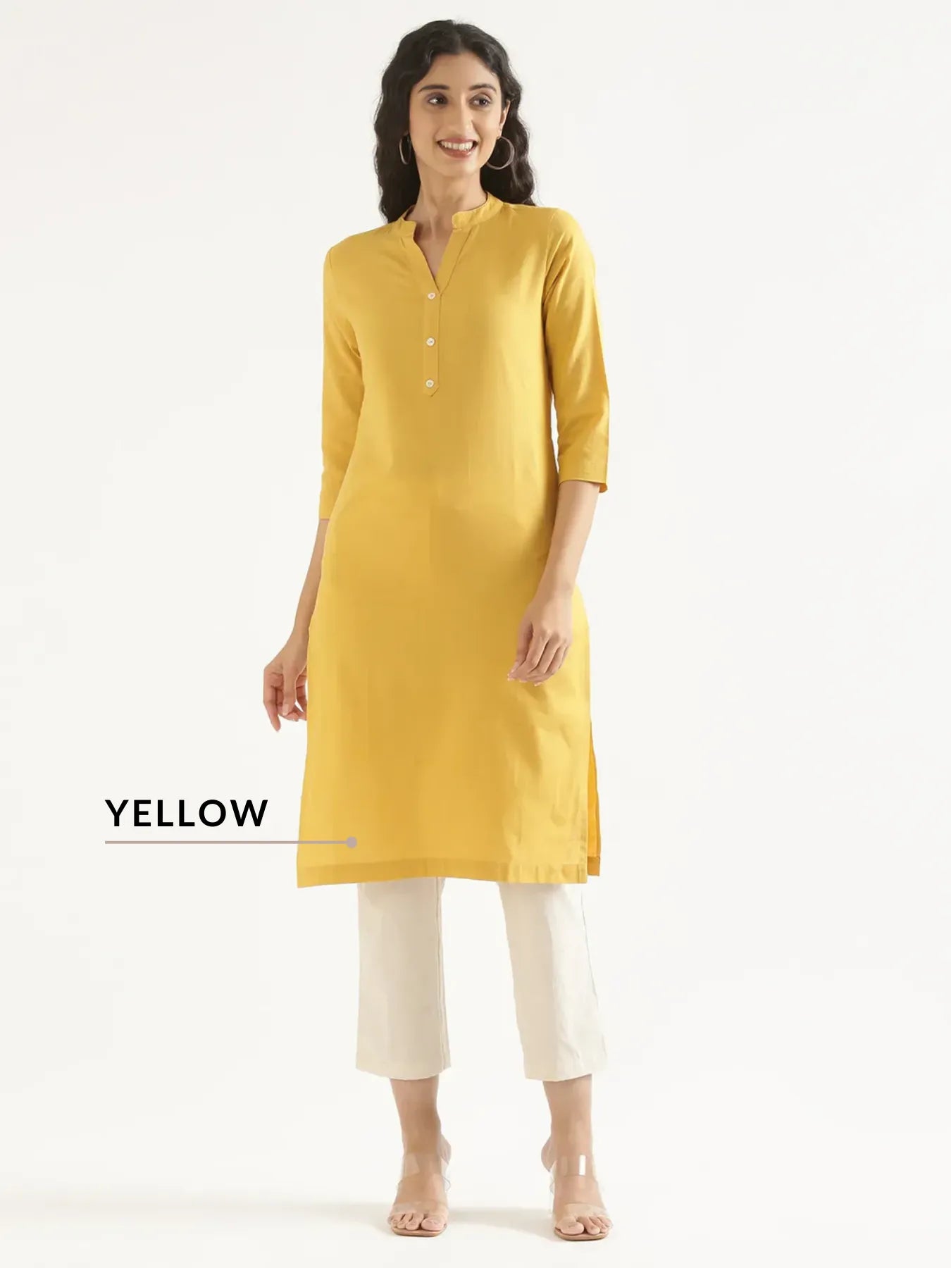 Pick Any 2 Women Airy Linen Long Kurta