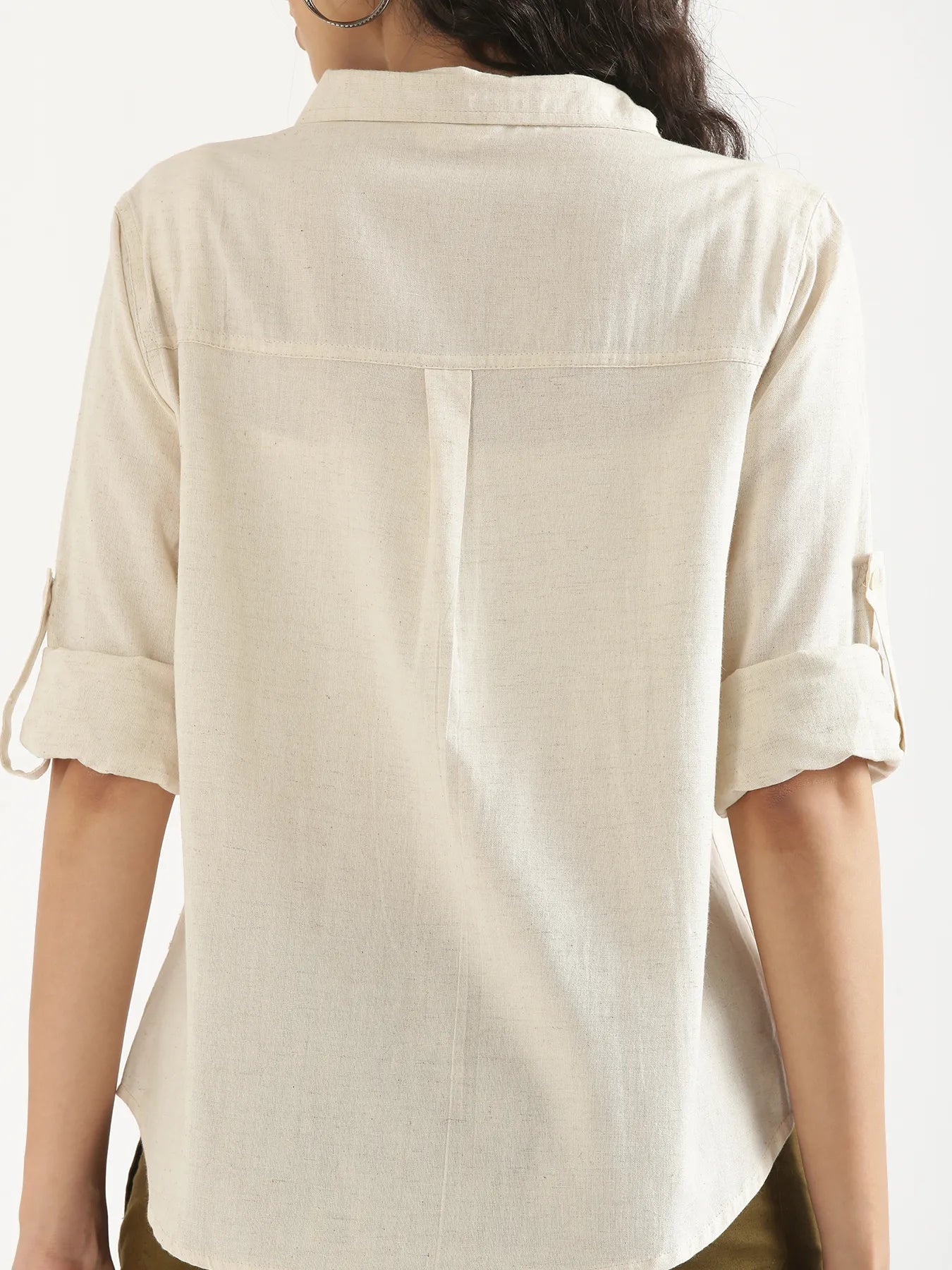Women Ecru Airy-Linen Shirt