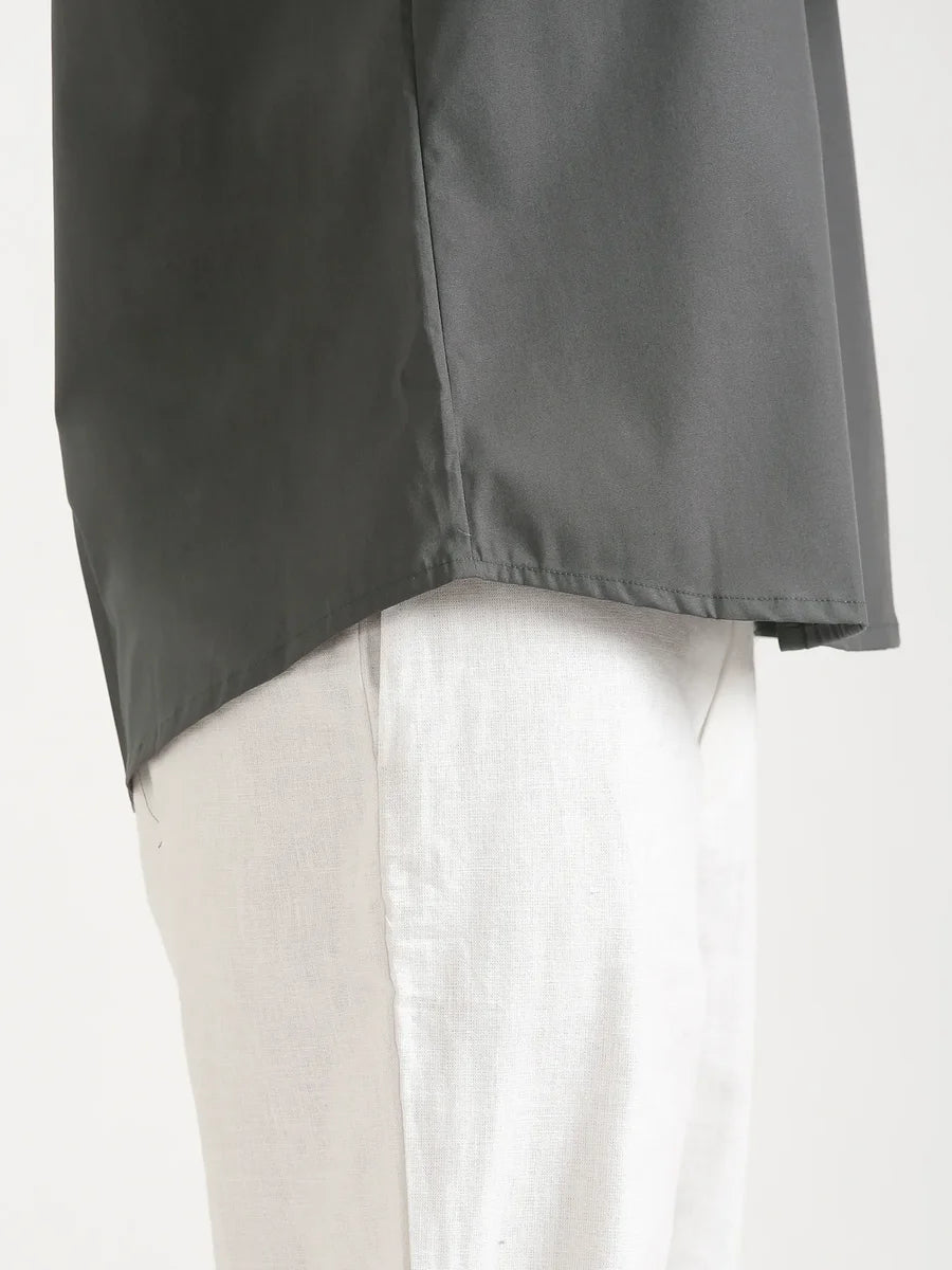 Men Dark Grey Better Cotton Full Sleeve Shirt