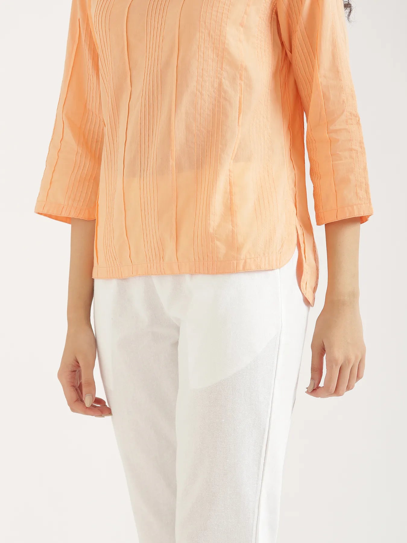 Women Peach Everyday Cotton Top