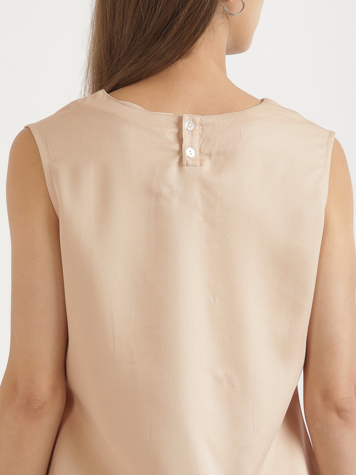 Beige Viscose Coord Set