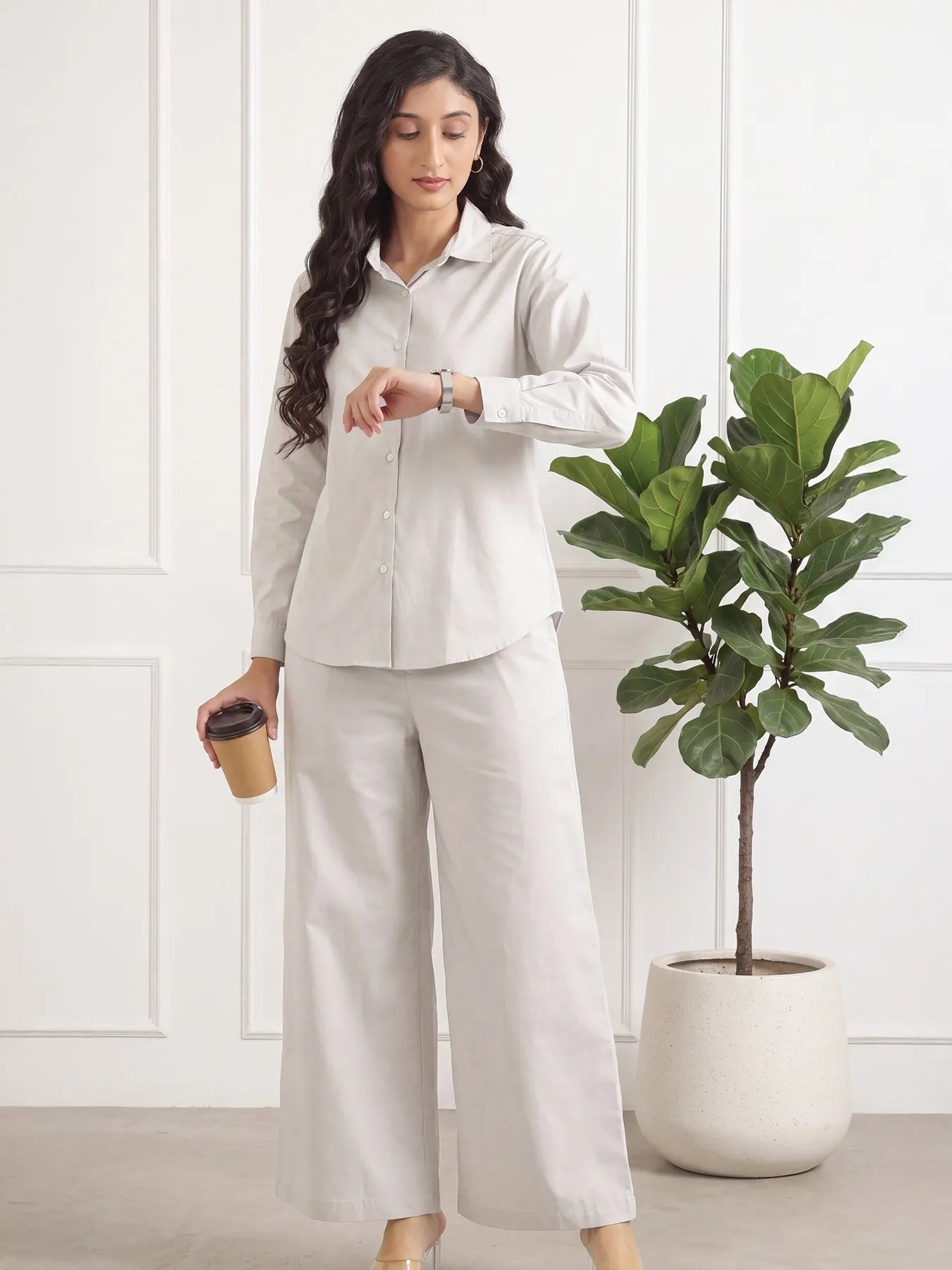 Women Grey Better Cotton Co-ord Set