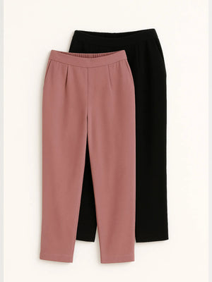 Black & Rose Taupe Cotton Pant