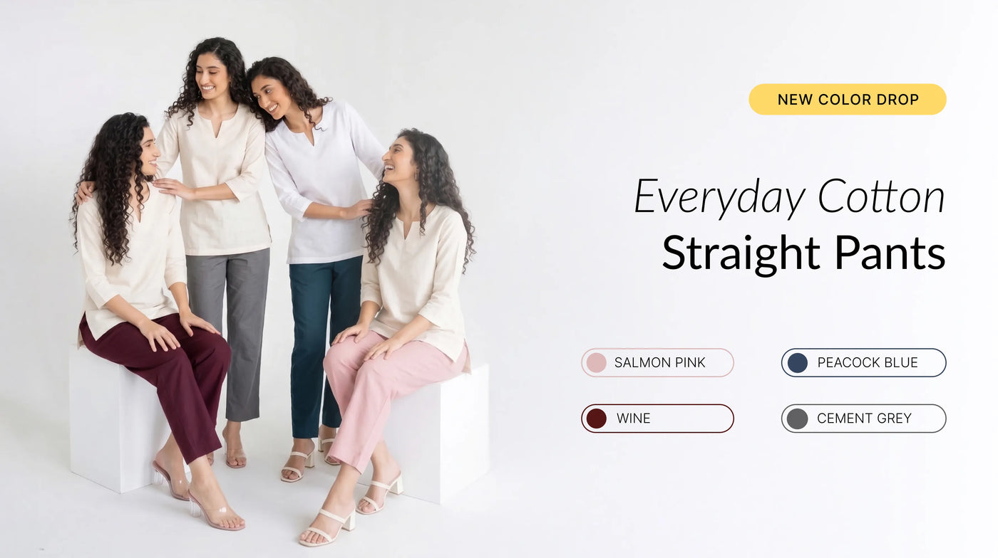 Women Cotton Straight Pants