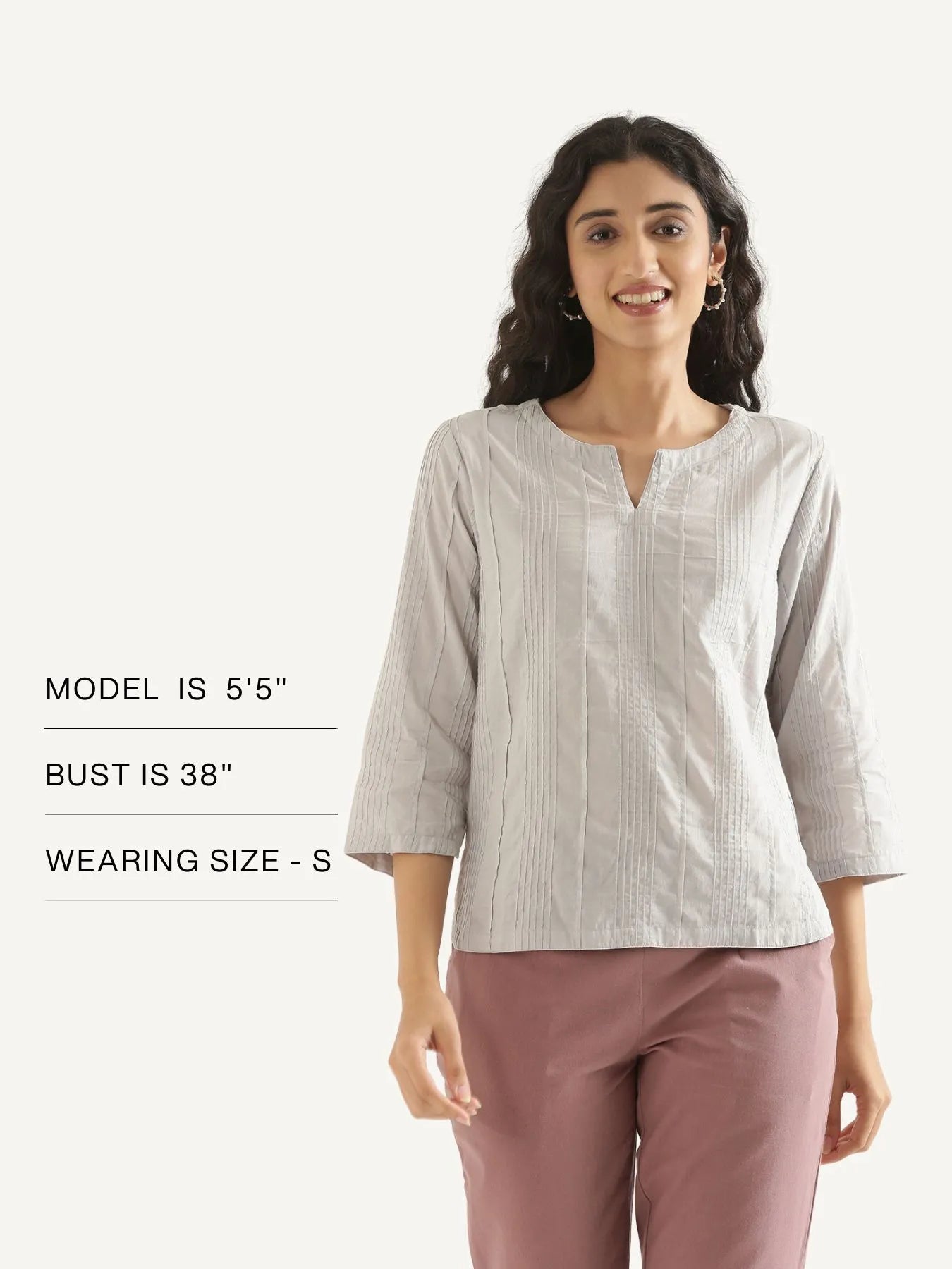 Women Grey Everyday Cotton Top