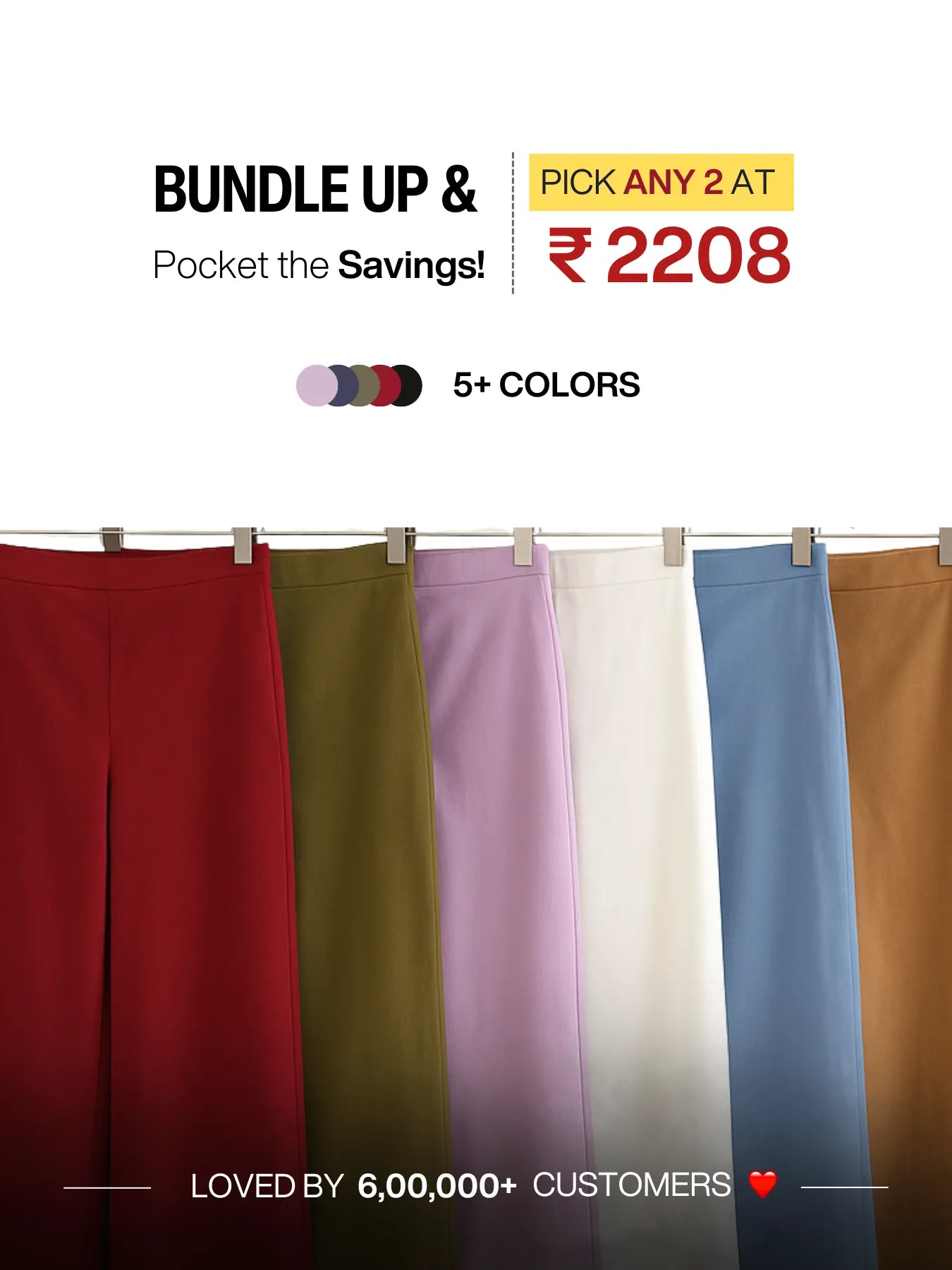 Pick Any 2 Women Airy Linen Wide Leg Pant