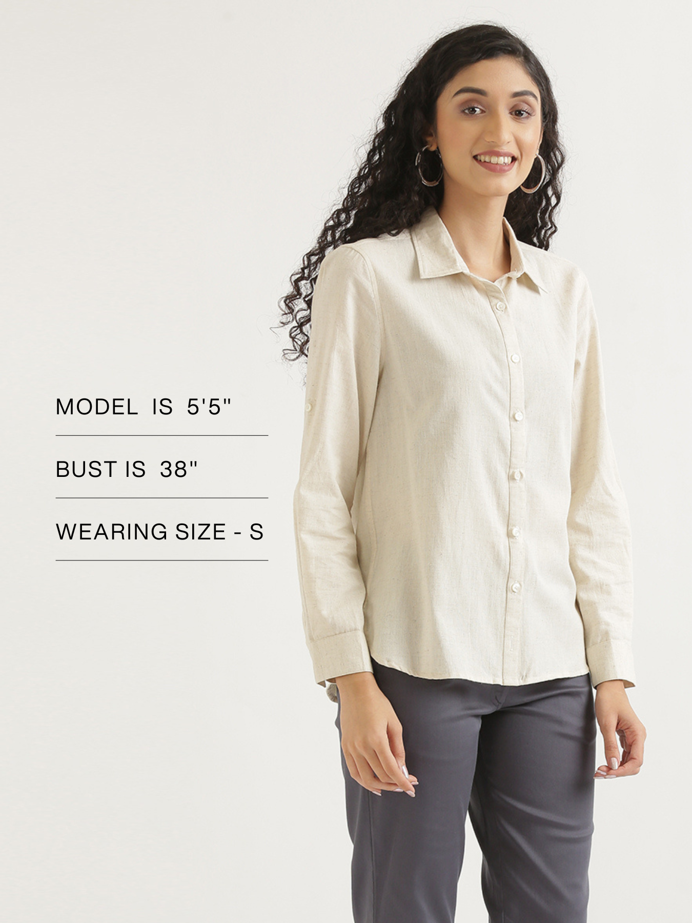 Women Ecru Airy-Linen Shirt