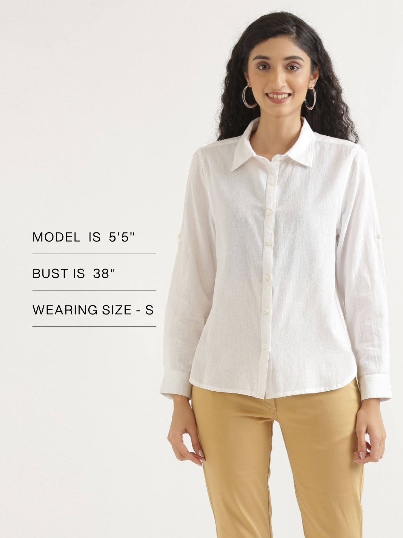 Women White Airy-Linen Shirt