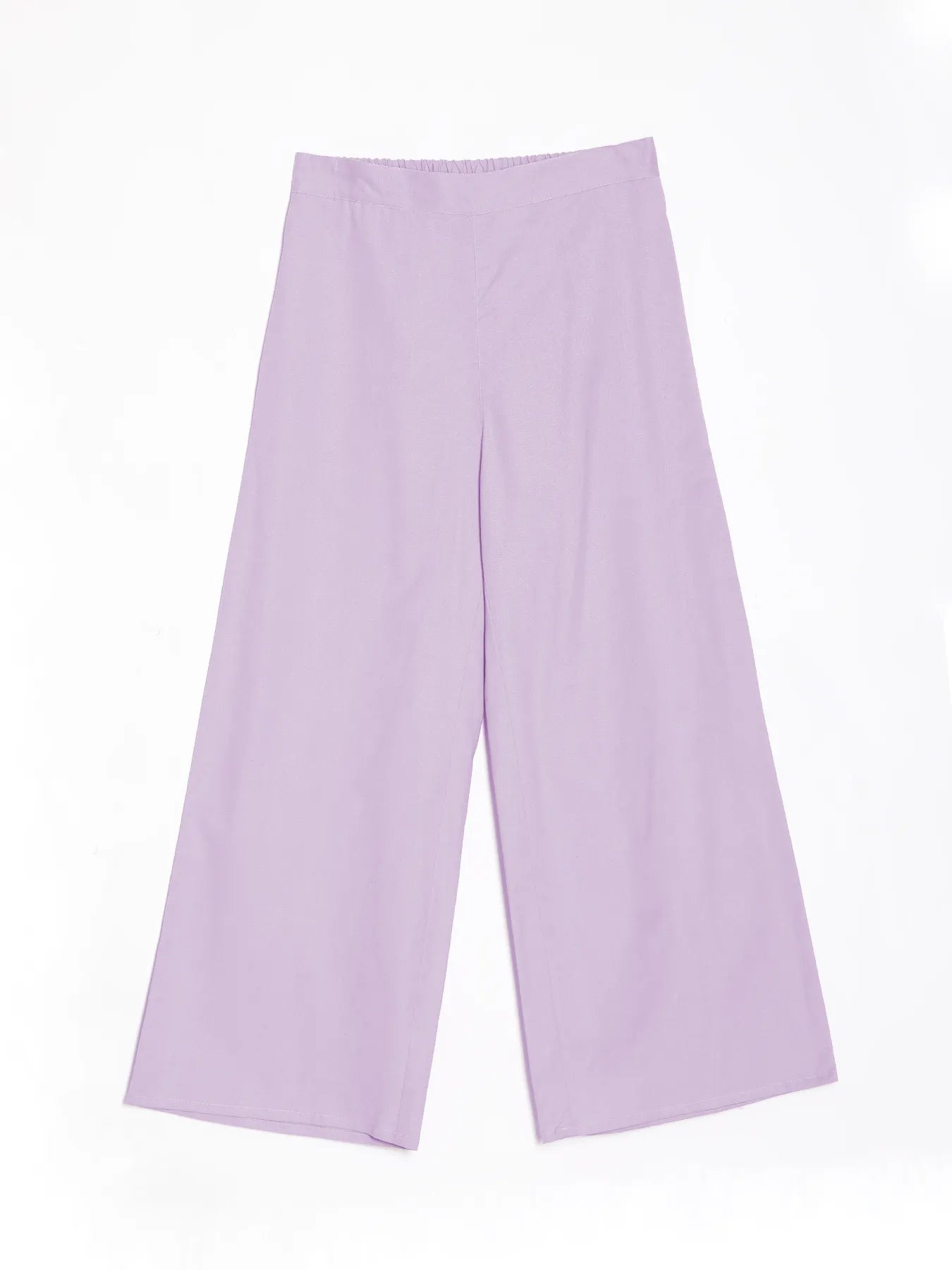 Women Lilac Airy Linen Wide Leg Pant