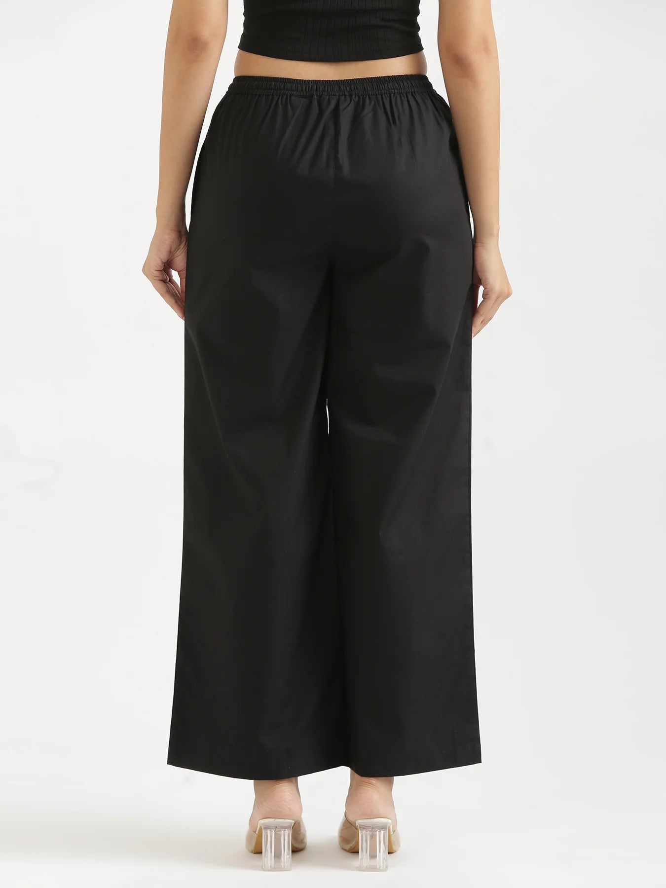 Women Black Better Cotton Casual Pant