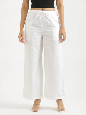 Women White Better Cotton Casual Pant