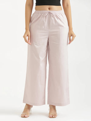 Women Mauve Pink Better Cotton Casual Pant