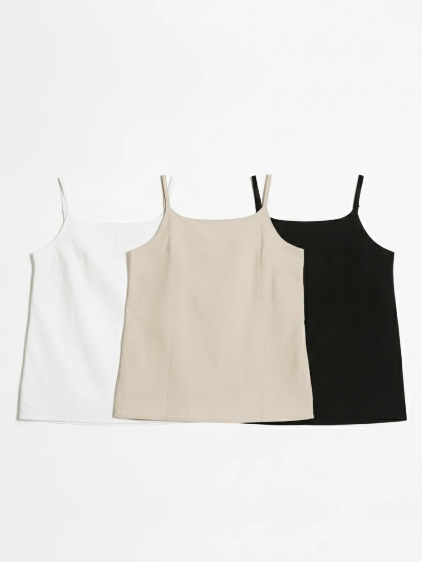 Black , White & Nude Cotton Camisole Top