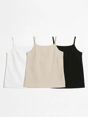 Black , White & Nude Cotton Camisole Top