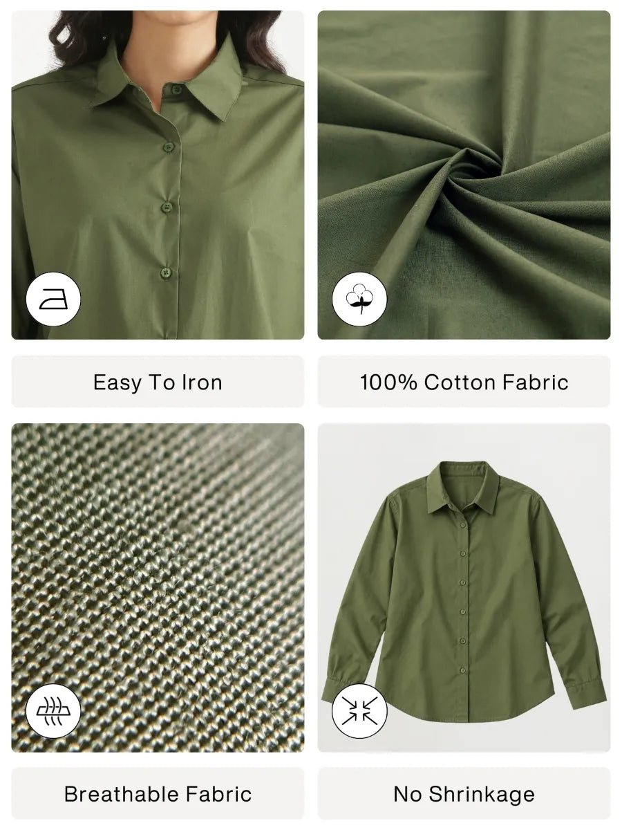 Women Forest Green Better Cotton Everyday Shirt