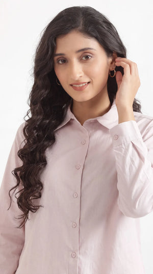 Women Mauve Pink Better Cotton Everyday Shirt