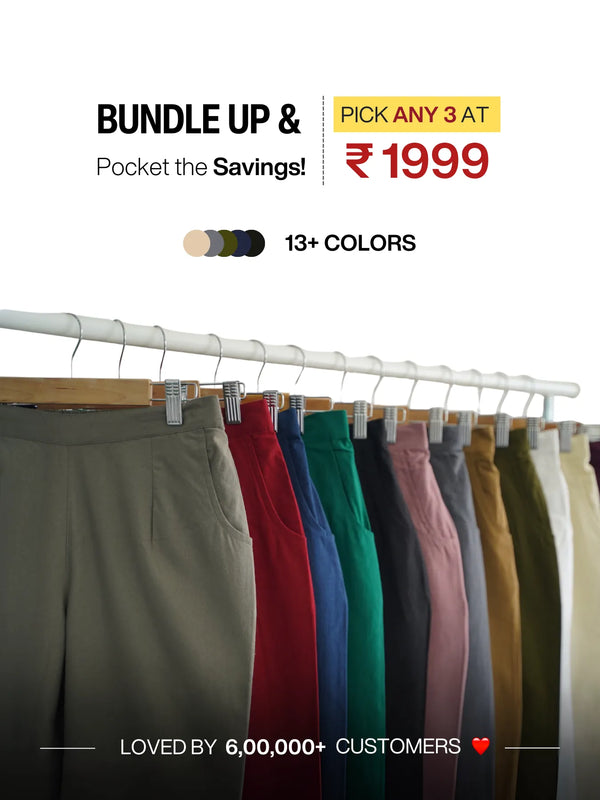 Pick Any 3 Women Cotton Pant