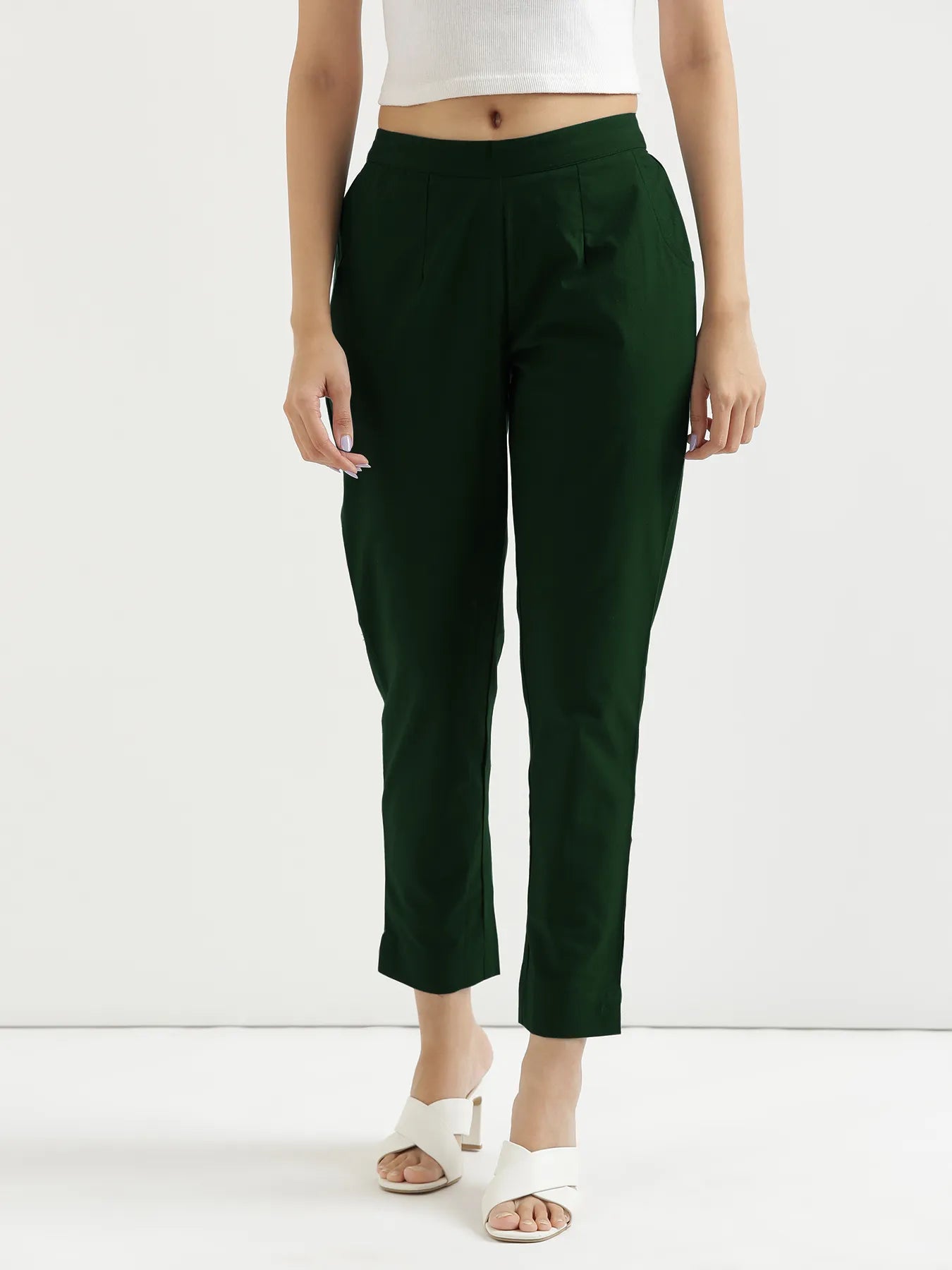 Pick Any 3 Women Cotton Pant - Sage Green