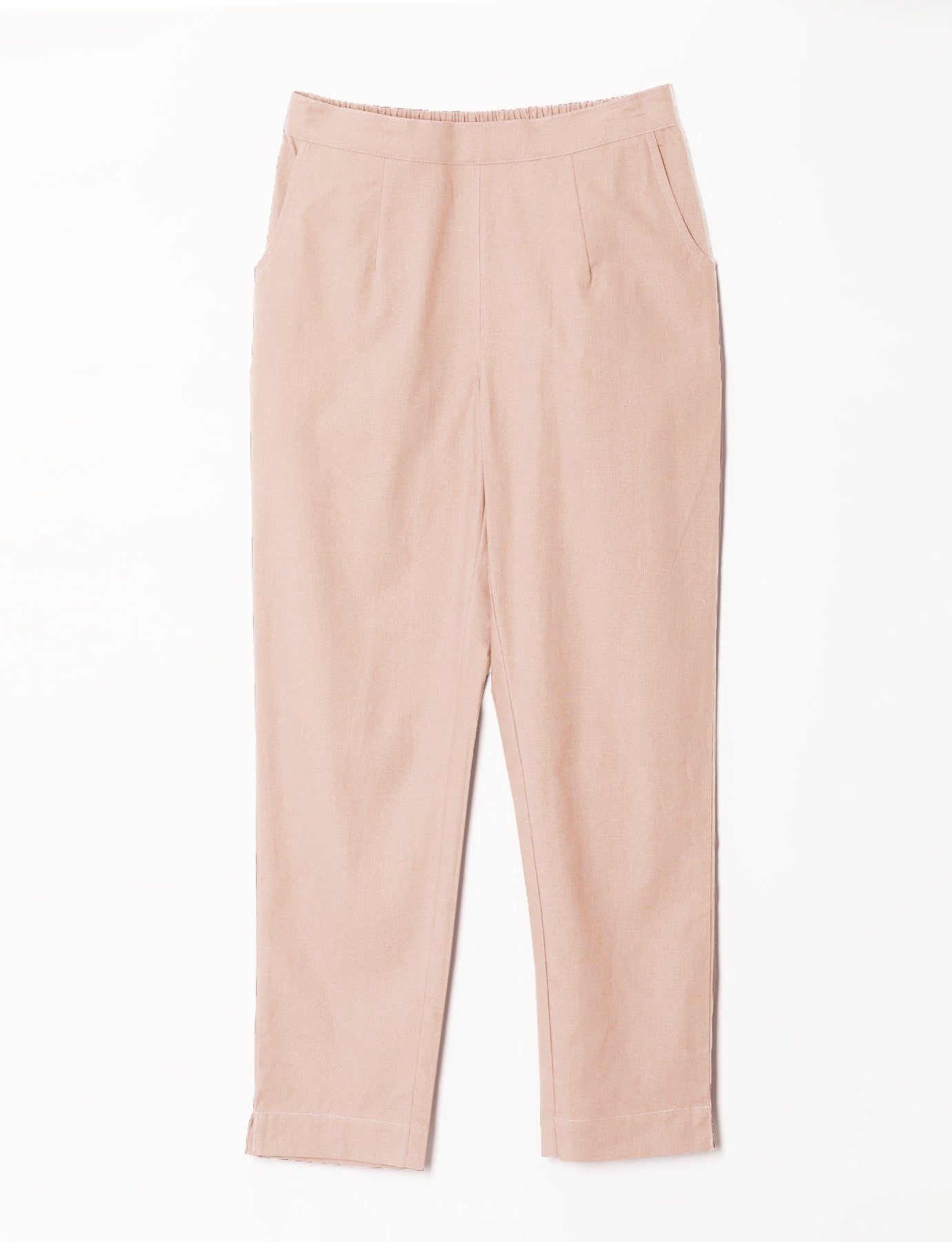 Women Salmon Pink Cotton Pant