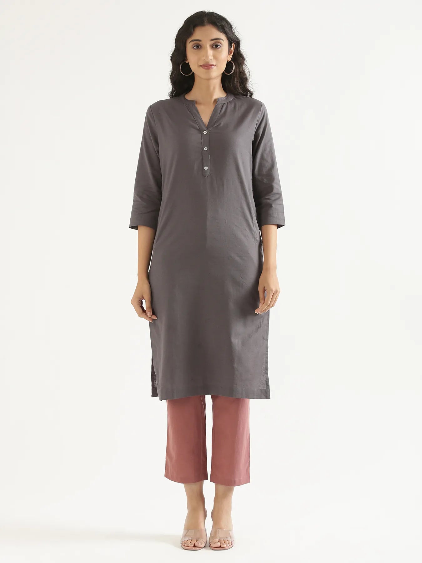 Pick Any 4 Women Airy Linen Long Kurta